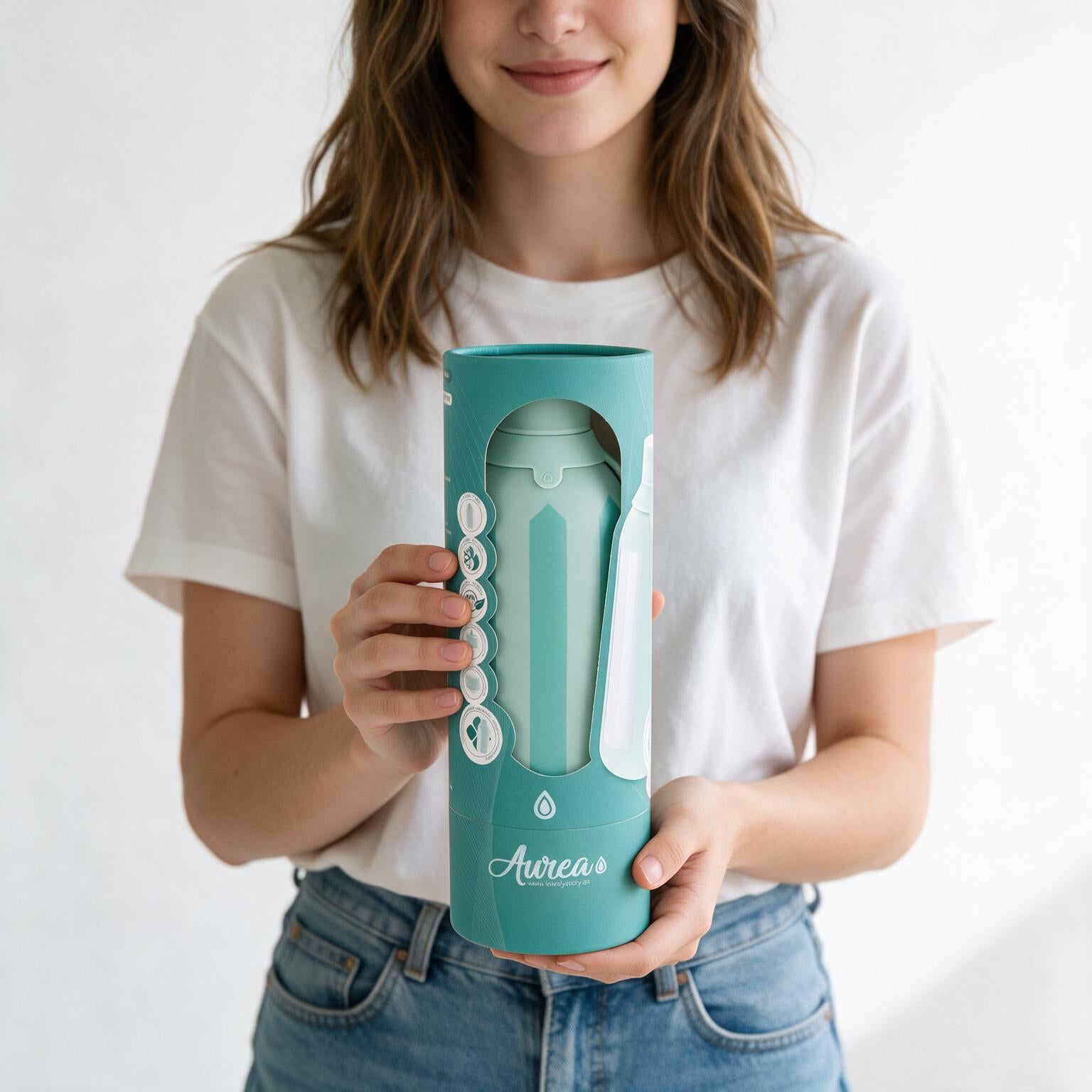 Botella Térmica de Acero Inoxidable con Interior Cerámico y Doble Tapón – Candy Lines | Aurea
