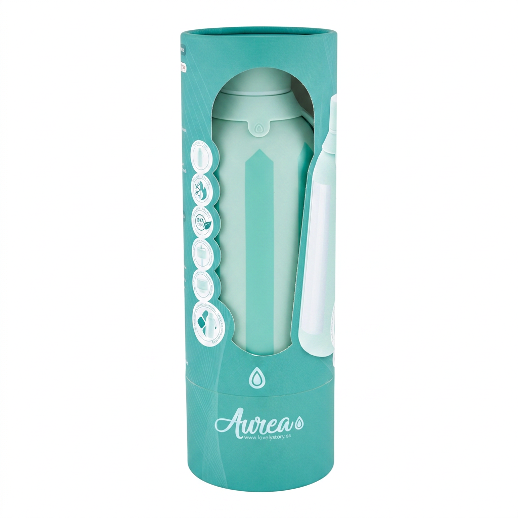 Botella Térmica de Acero Inoxidable con Interior Cerámico y Doble Tapón – Candy Lines | Aurea