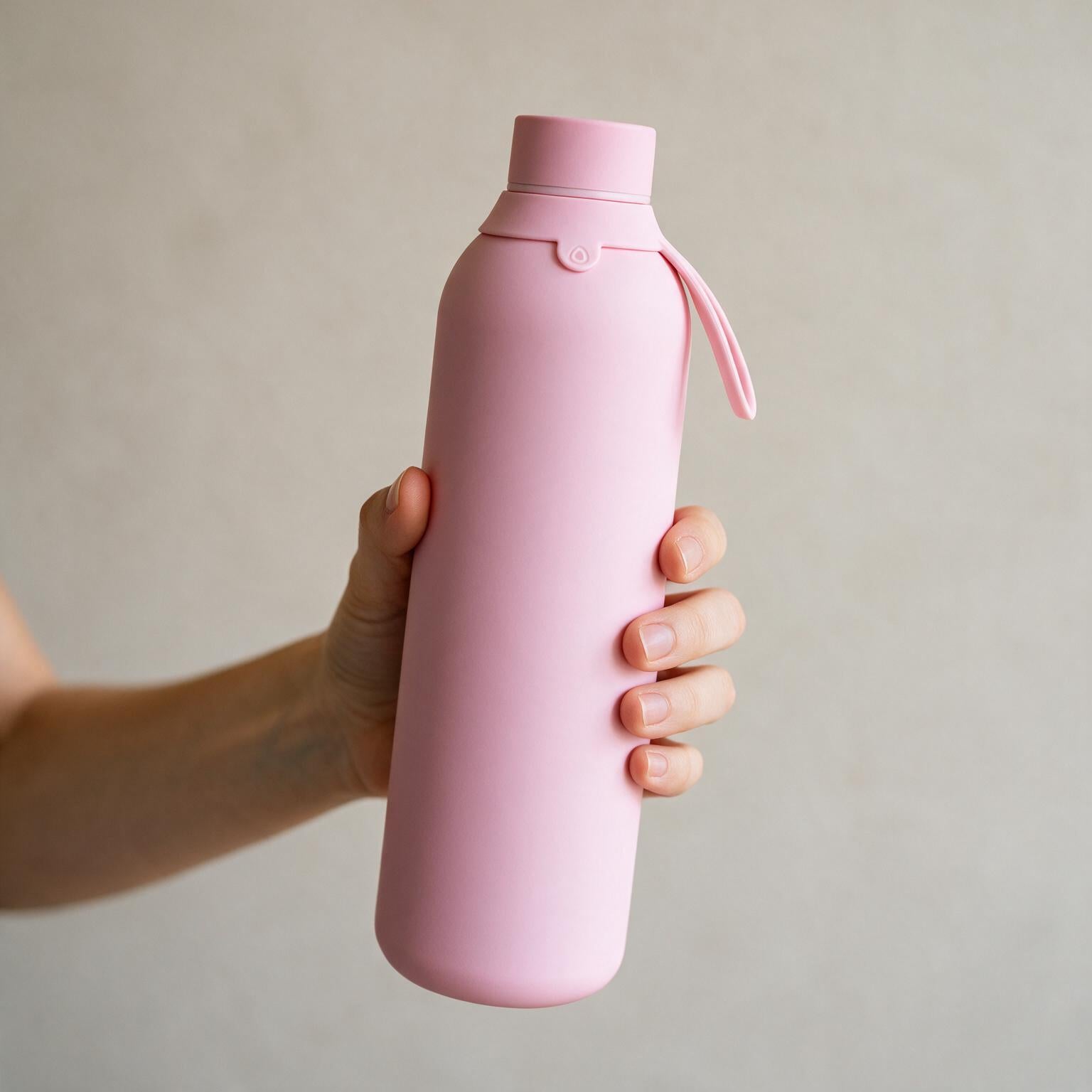 Botella Térmica de Acero Inoxidable con Interior Cerámico y Doble Tapón – Lisa | Aurea
