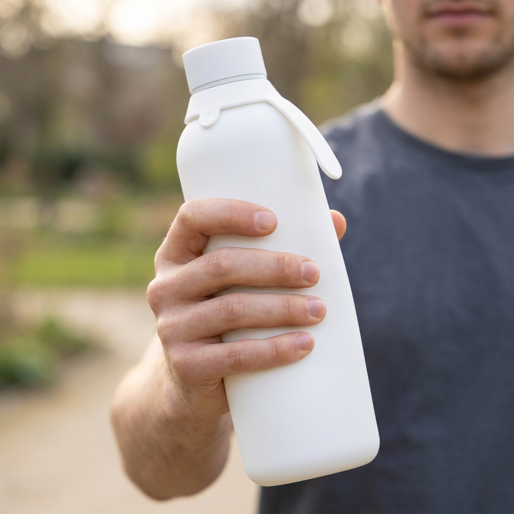 Botella Térmica de Acero Inoxidable con Interior Cerámico y Doble Tapón – Lisa | Aurea