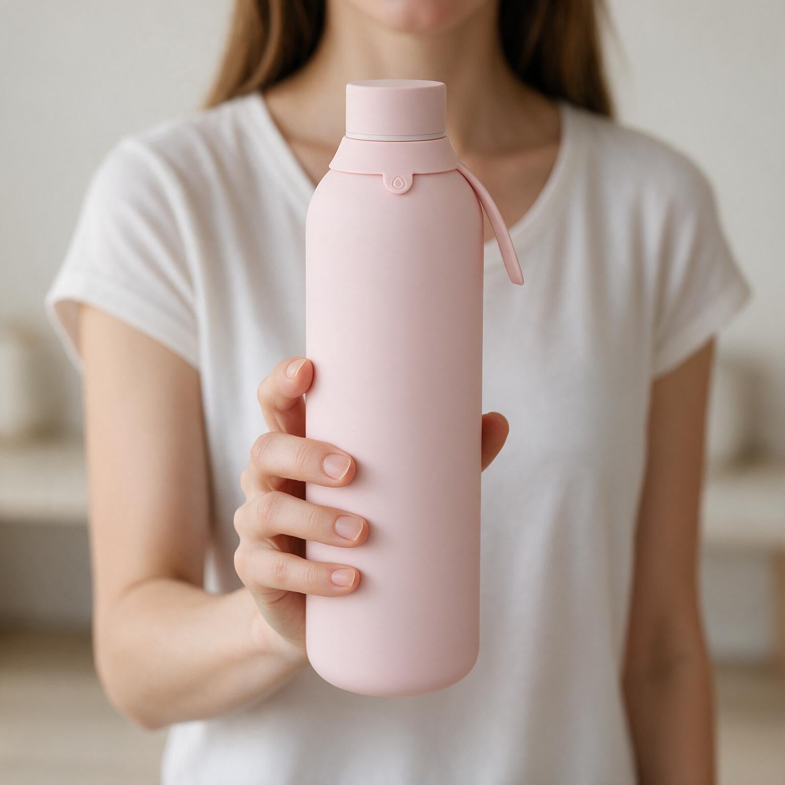 Botella Térmica de Acero Inoxidable con Interior Cerámico y Doble Tapón – Lisa | Aurea