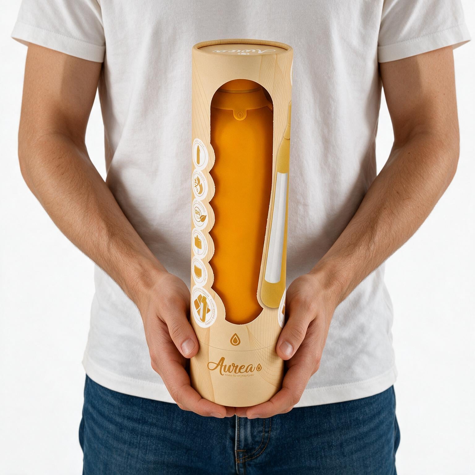 Botella Térmica de Acero Inoxidable con Interior Cerámico y Doble Tapón – Lisa | Aurea