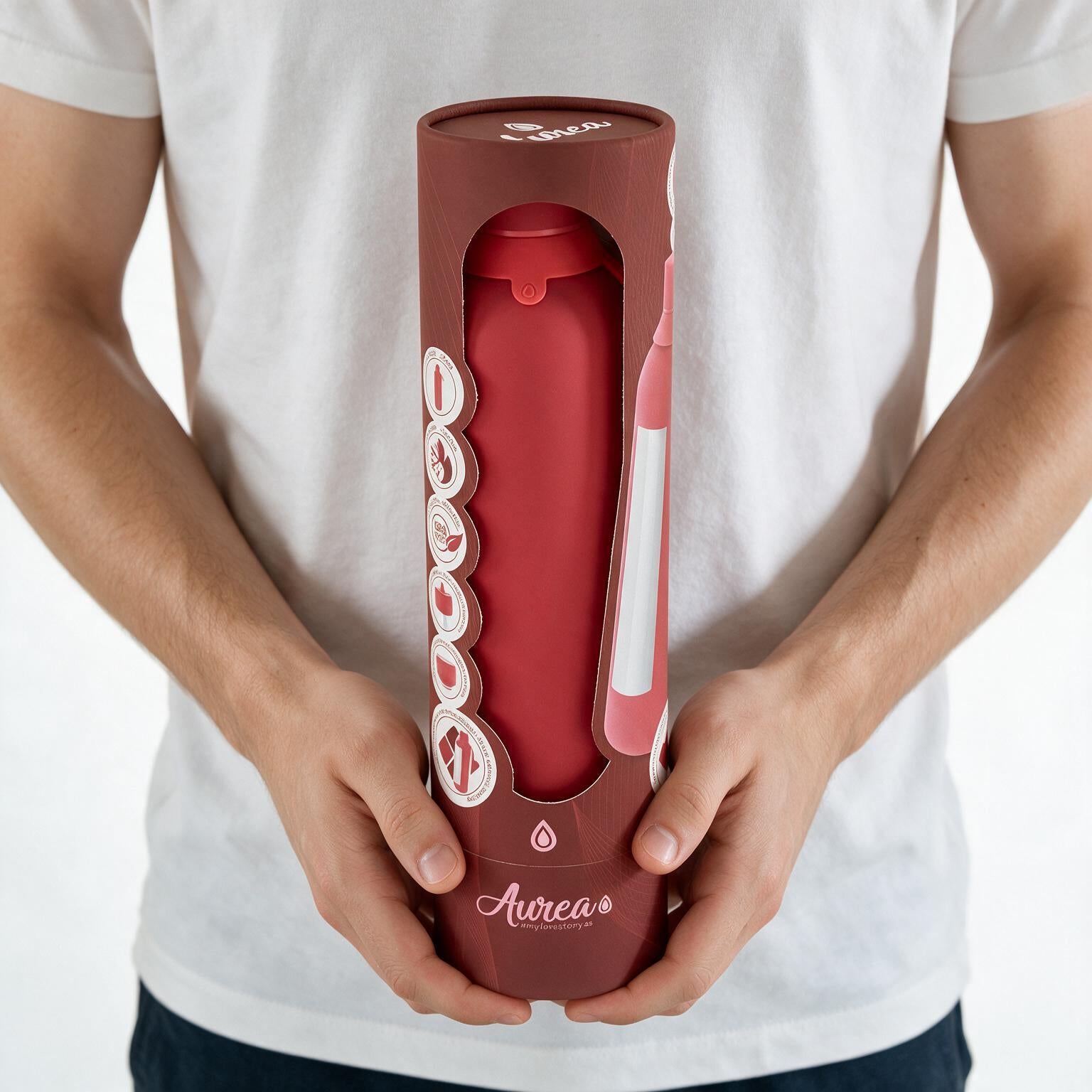 Botella Térmica de Acero Inoxidable con Interior Cerámico y Doble Tapón – Lisa | Aurea