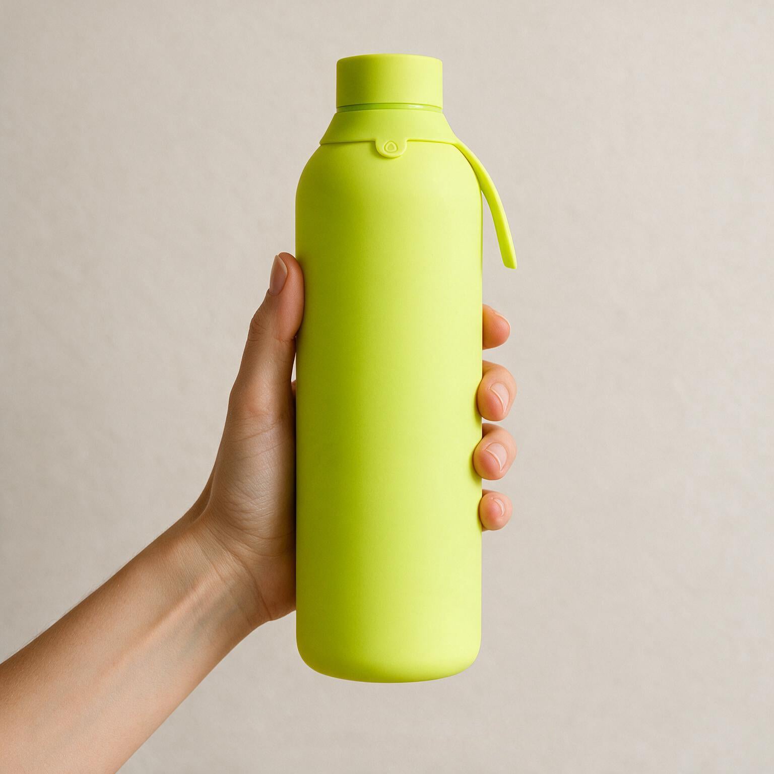 Botella Térmica de Acero Inoxidable con Interior Cerámico y Doble Tapón – Lisa | Aurea