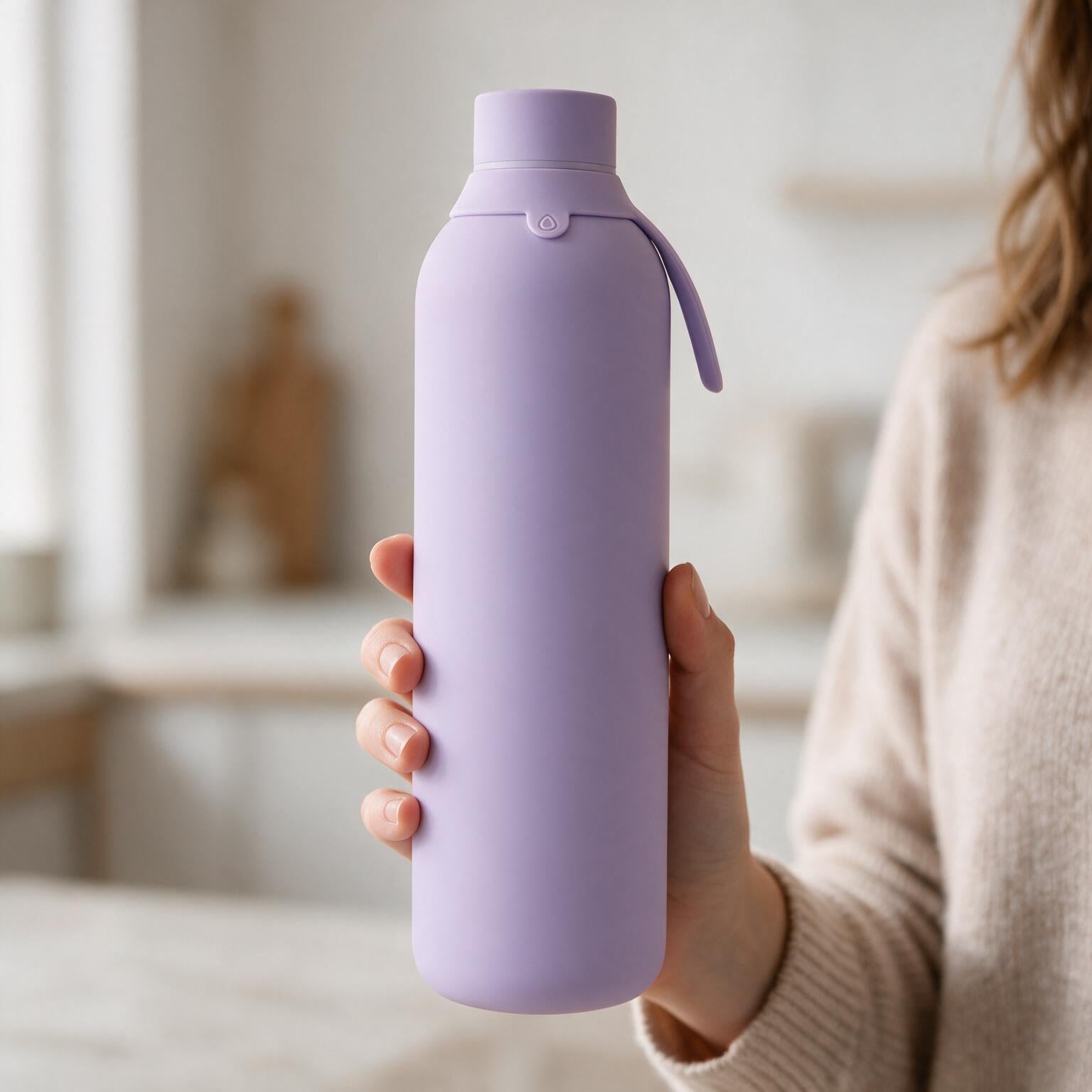Botella Térmica de Acero Inoxidable con Interior Cerámico y Doble Tapón – Lisa | Aurea