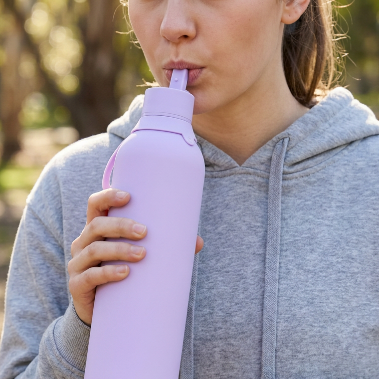 Botella Térmica de Acero Inoxidable con Interior Cerámico y Doble Tapón – Lisa | Aurea