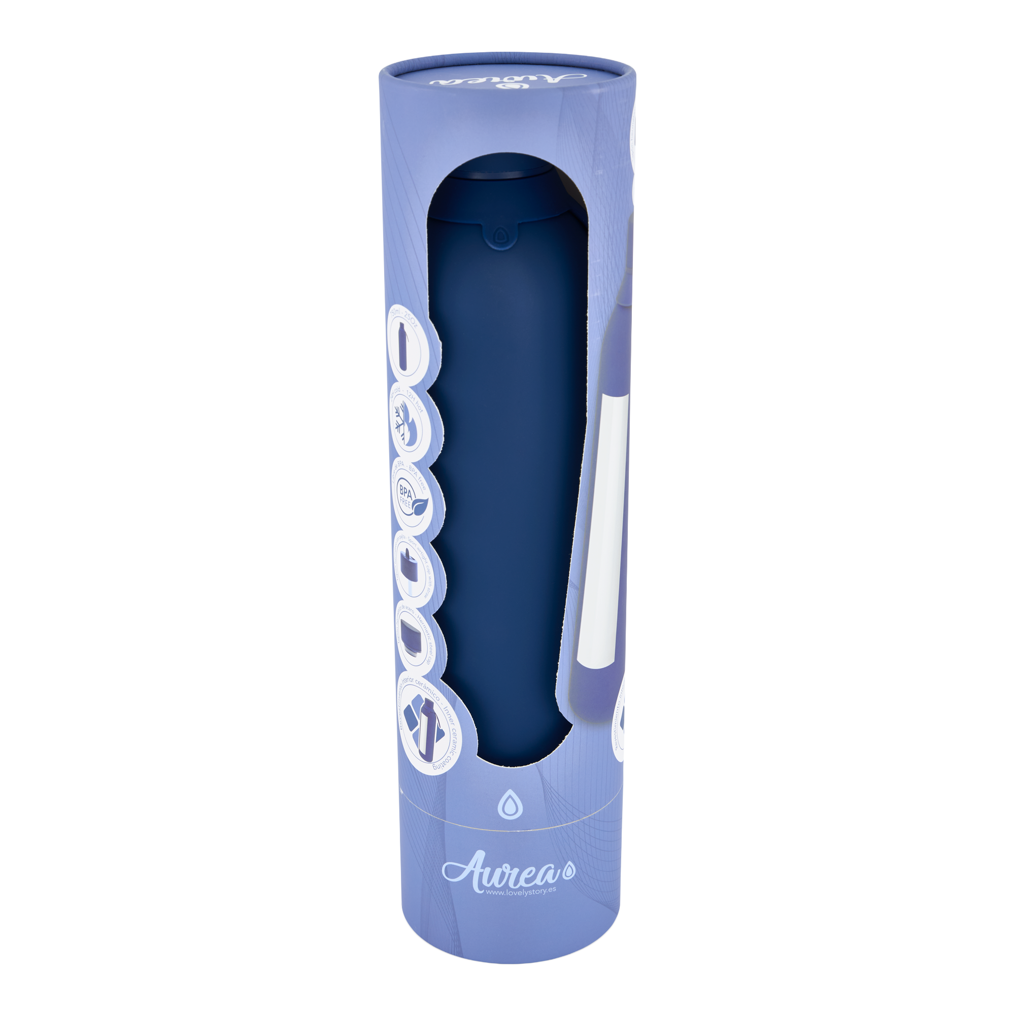 Botella Térmica de Acero Inoxidable con Interior Cerámico y Doble Tapón – Autumn Vibes | Aurea