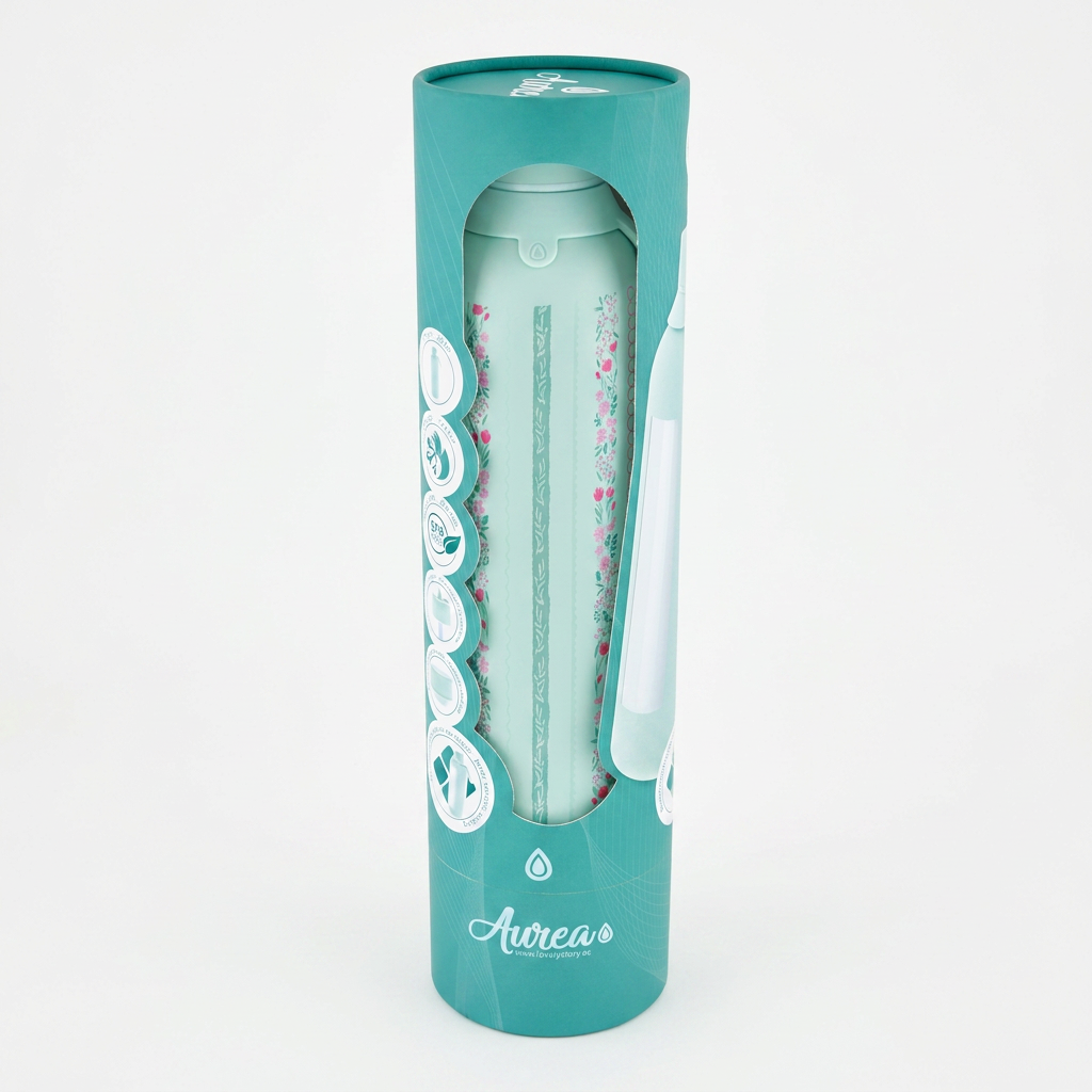 Botella Térmica de Acero Inoxidable con Interior Cerámico y Doble Tapón – Petal Lines | Aurea