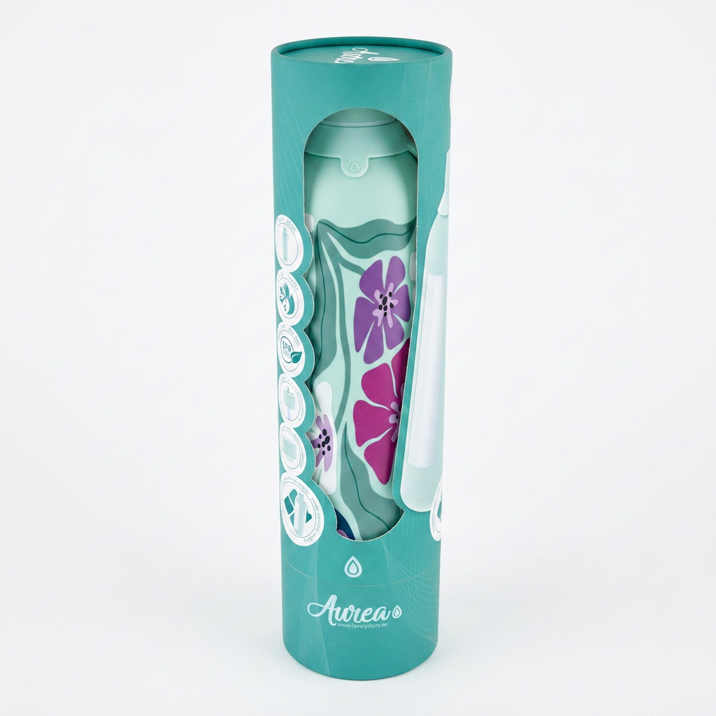 Botella Térmica de Acero Inoxidable con Interior Cerámico y Doble Tapón – Tropic Bloom | Aurea