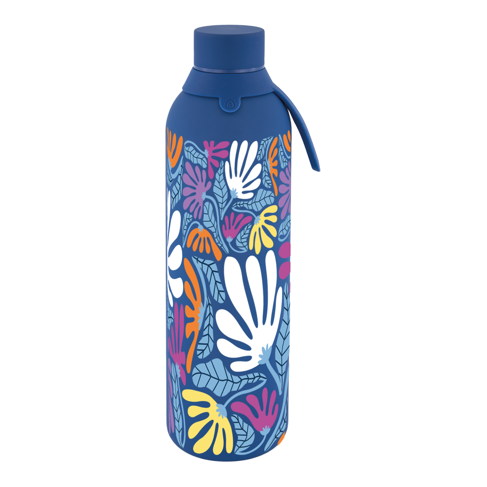 Botella Térmica de Acero Inoxidable con Interior Cerámico y Doble Tapón – Tropic Bloom | Aurea