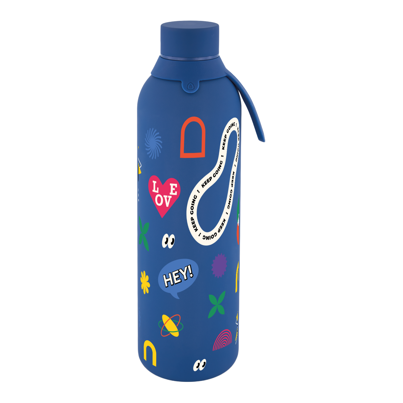 Botella Térmica de Acero Inoxidable con Interior Cerámico y Doble Tapón – Keep Moving | Aurea