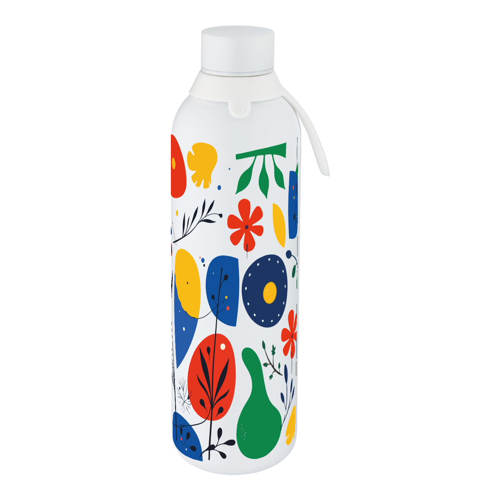 Botella Térmica de Acero Inoxidable con Interior Cerámico y Doble Tapón – Happy Garden | Aurea