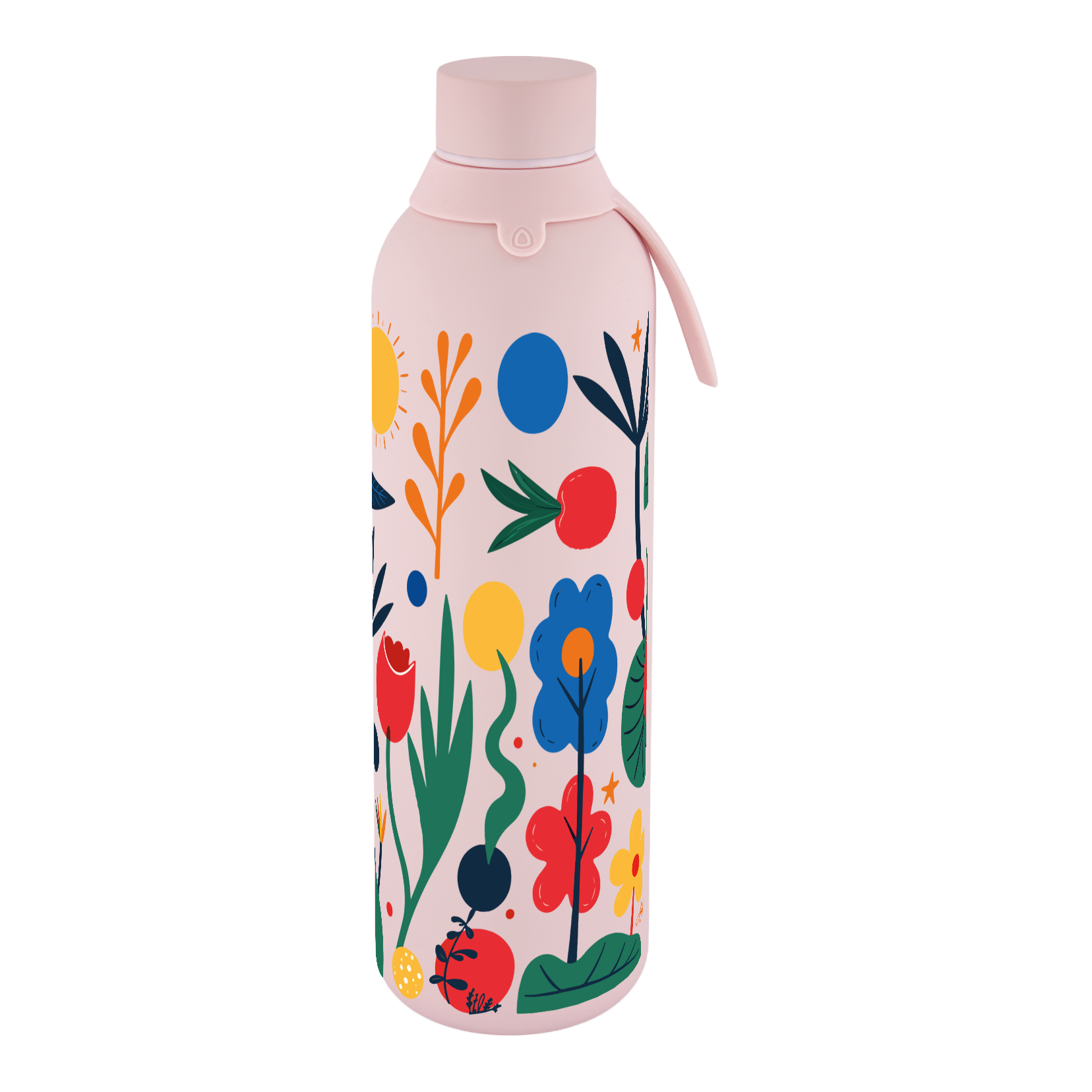 Botella Térmica de Acero Inoxidable con Interior Cerámico y Doble Tapón – Happy Garden | Aurea