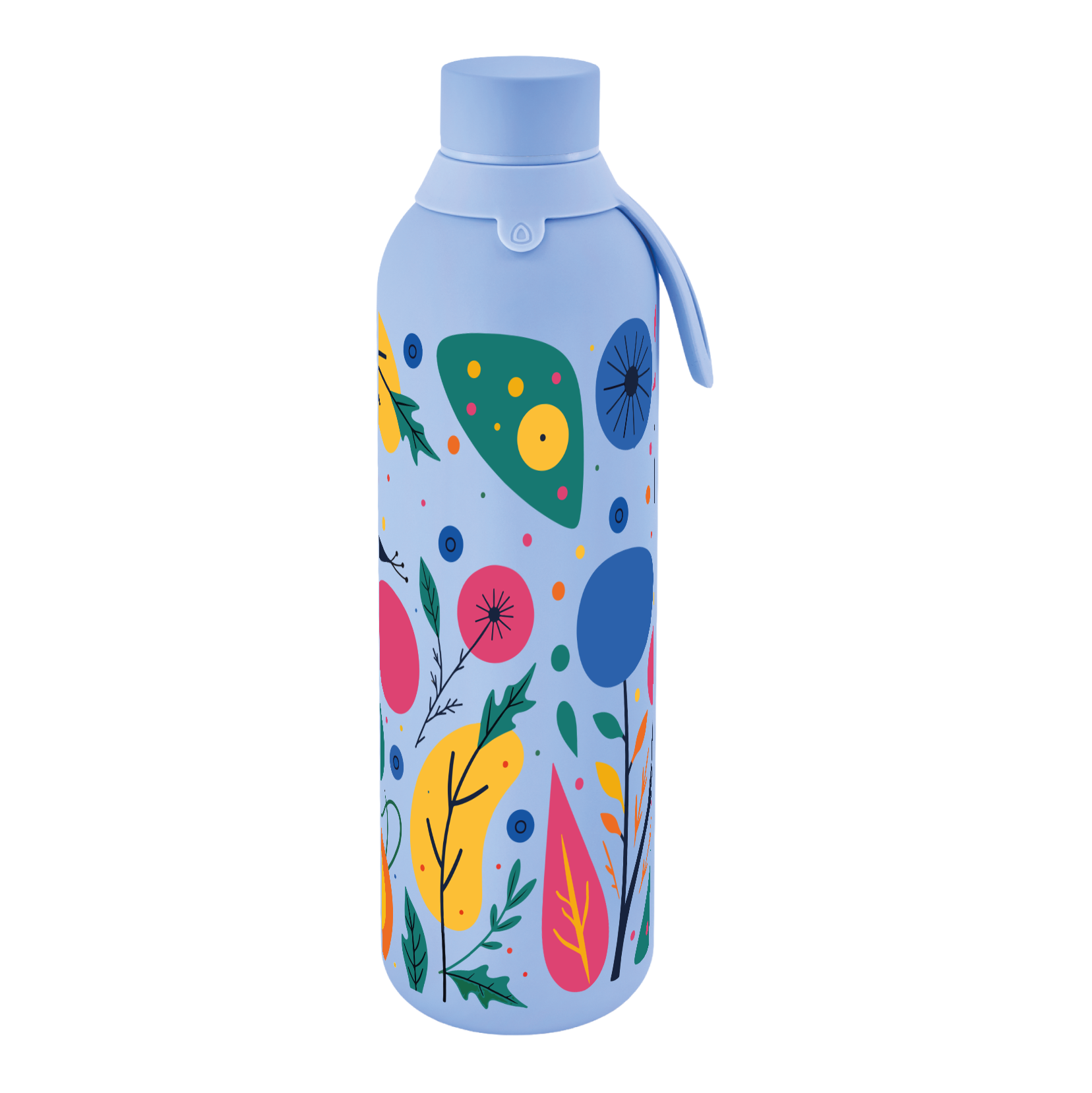 Botella Térmica de Acero Inoxidable con Interior Cerámico y Doble Tapón – Happy Garden | Aurea