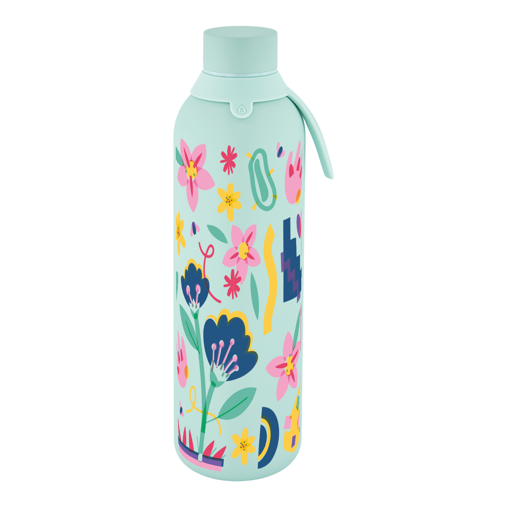 Botella Térmica de Acero Inoxidable con Interior Cerámico y Doble Tapón – Little Botanical | Aurea