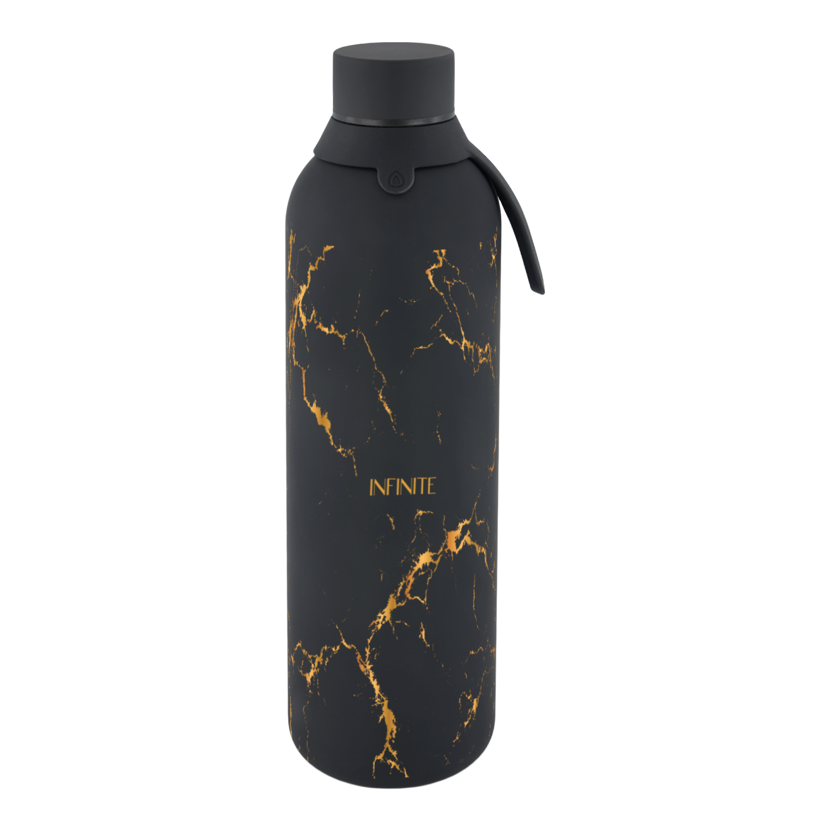 Botella Térmica de Acero Inoxidable con Interior Cerámico y Doble Tapón – Pure Gold | Aurea