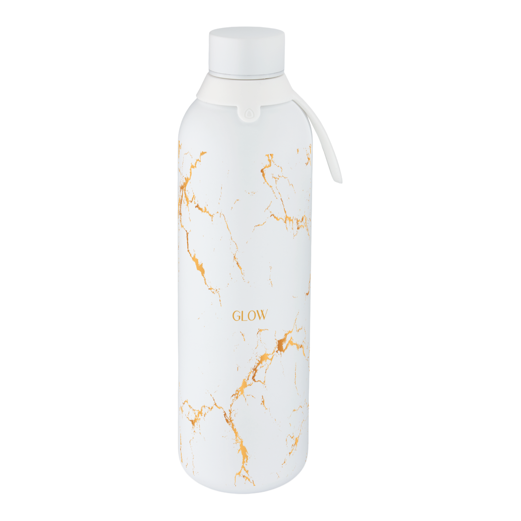 Botella Térmica de Acero Inoxidable con Interior Cerámico y Doble Tapón – Pure Gold | Aurea