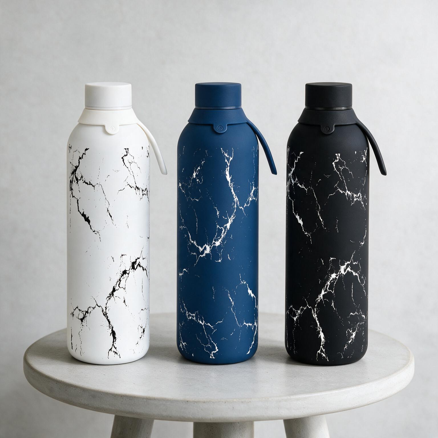 Botella Térmica de Acero Inoxidable con Interior Cerámico y Doble Tapón – Solid Stone | Aurea
