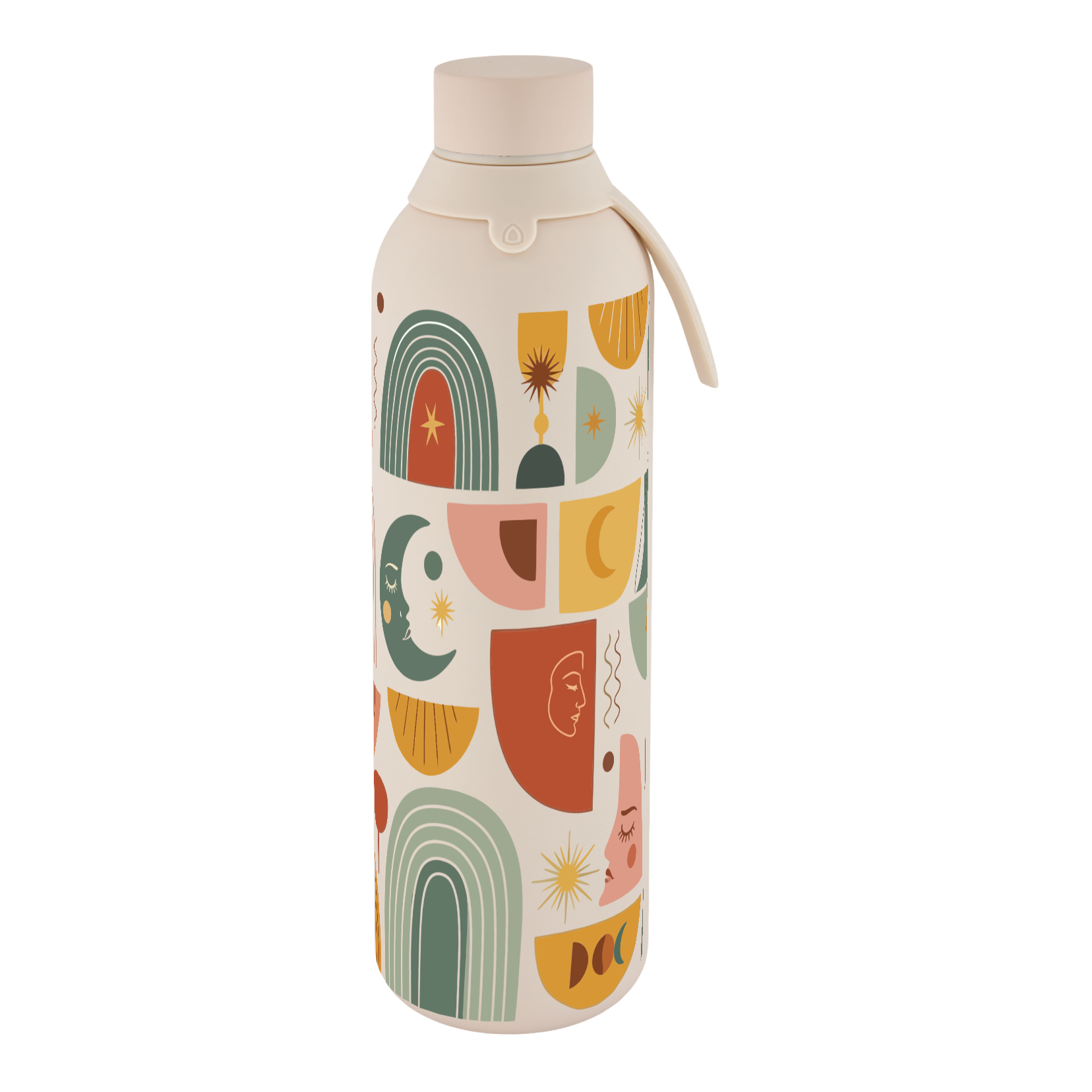 Botella Térmica de Acero Inoxidable con Interior Cerámico y Doble Tapón – Boho Soul | Aurea