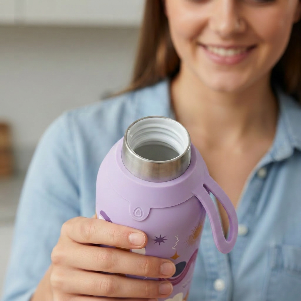 Botella Térmica de Acero Inoxidable con Interior Cerámico y Doble Tapón – Boho Soul | Aurea