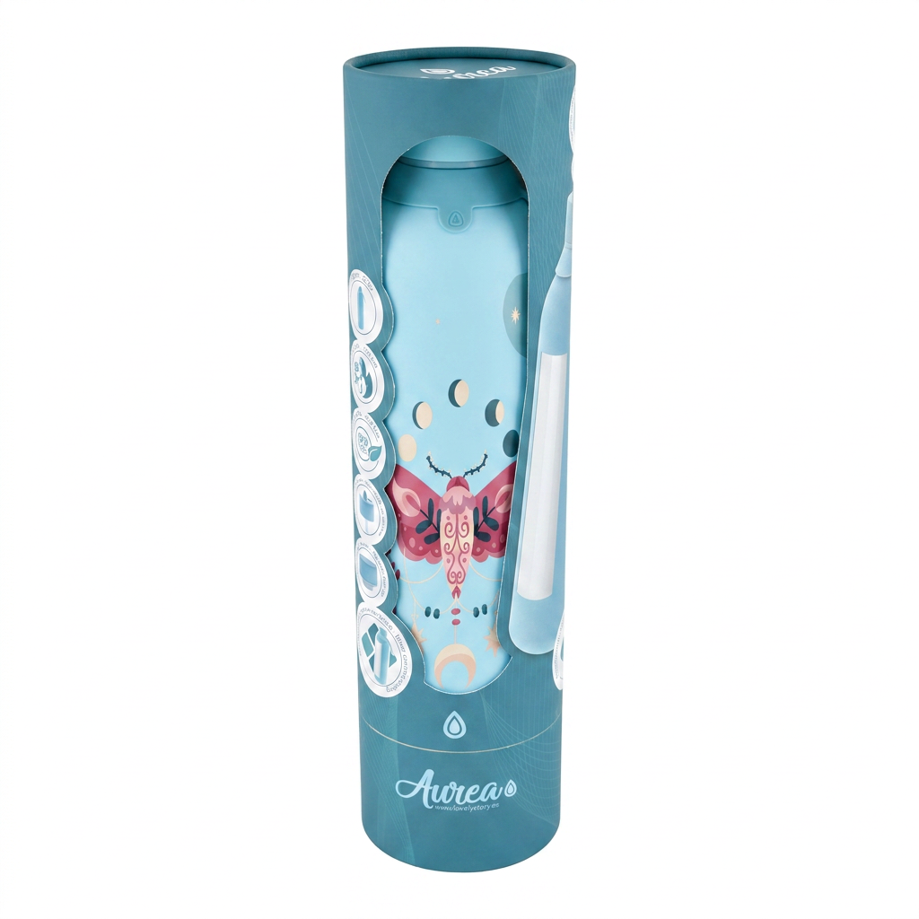 Botella Térmica de Acero Inoxidable con Interior Cerámico y Doble Tapón – Mystic Night | Aurea