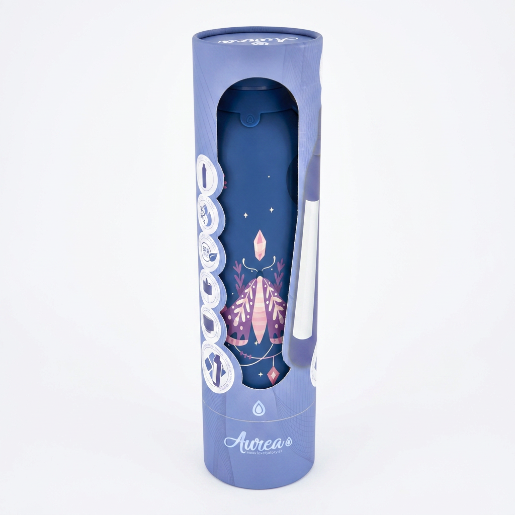 Botella Térmica de Acero Inoxidable con Interior Cerámico y Doble Tapón – Mystic Night | Aurea