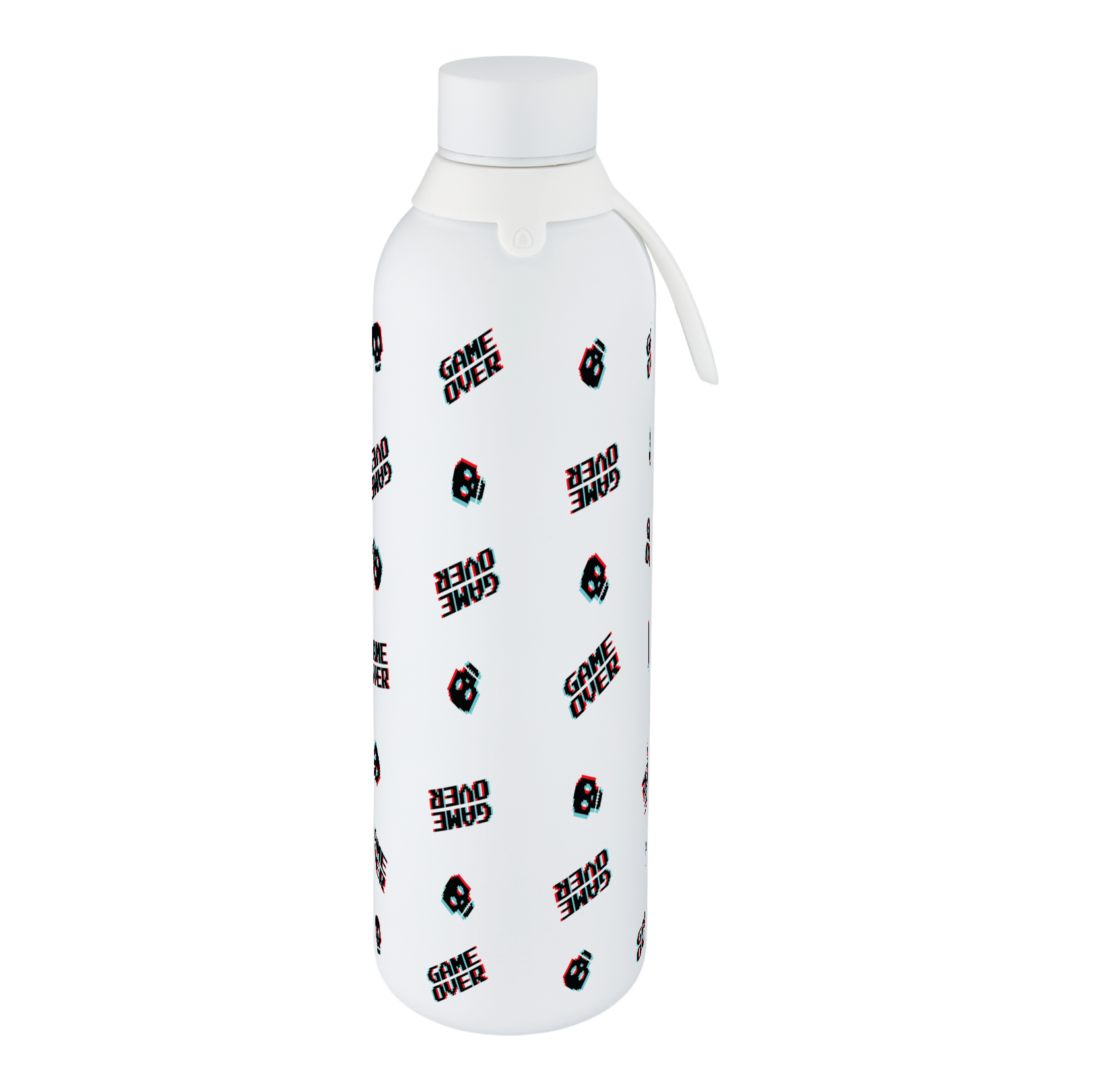 Botella Térmica de Acero Inoxidable con Interior Cerámico y Doble Tapón – Arcade Skull | Aurea