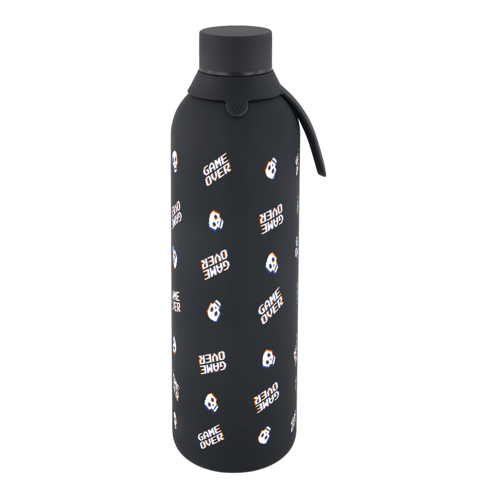 Botella Térmica de Acero Inoxidable con Interior Cerámico y Doble Tapón – Arcade Skull | Aurea