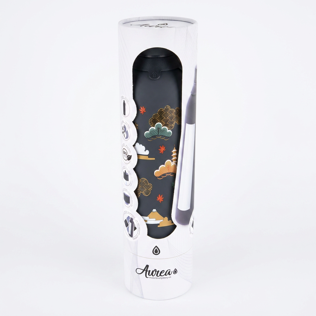 Botella Térmica de Acero Inoxidable con Interior Cerámico y Doble Tapón – Tokyo Sky | Aurea