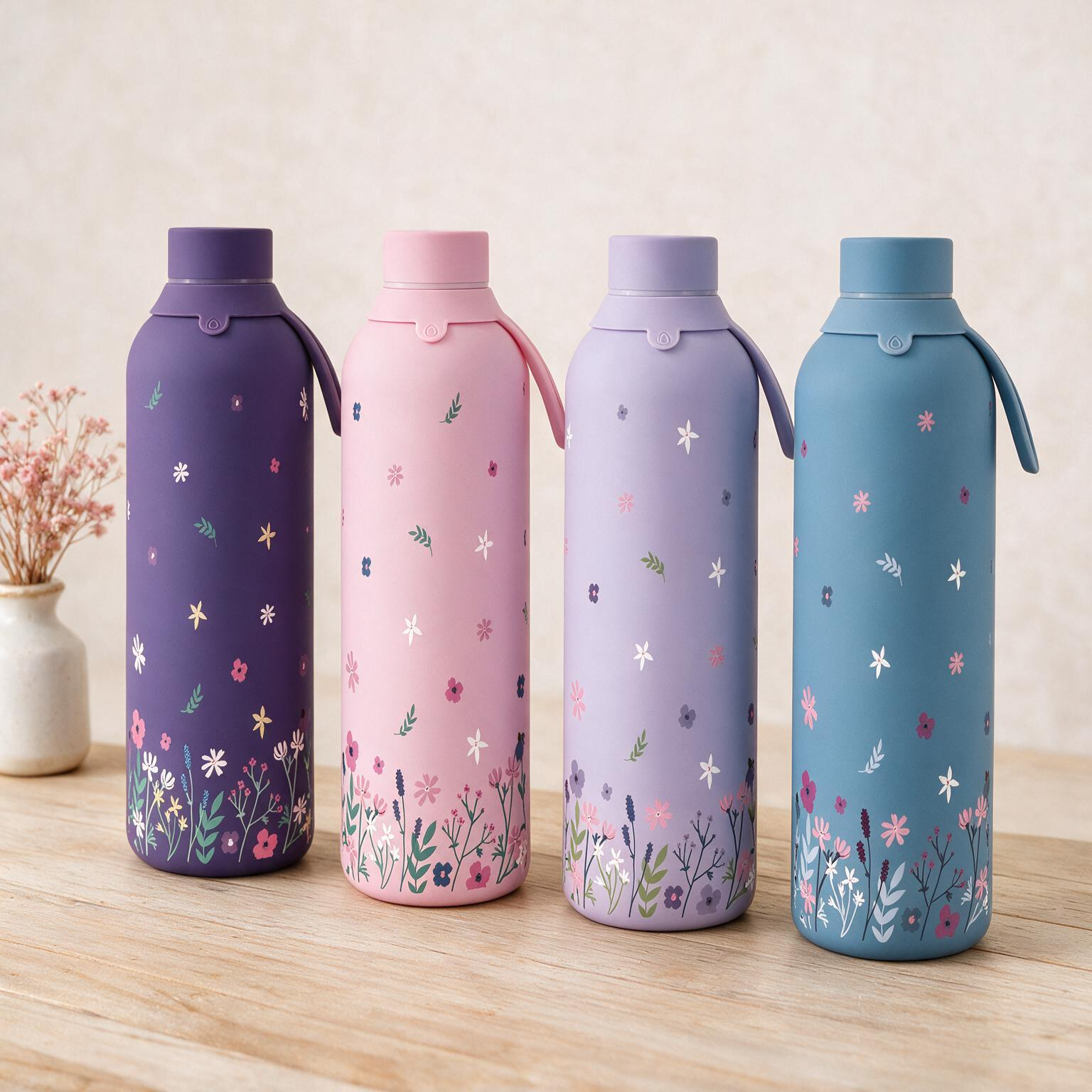 Botella Térmica de Acero Inoxidable con Interior Cerámico y Doble Tapón – Sweet Breeze | Aurea