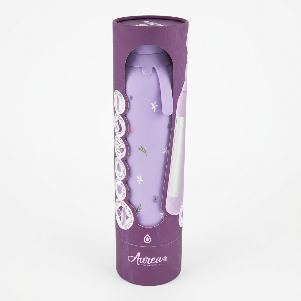 Botella Térmica de Acero Inoxidable con Interior Cerámico y Doble Tapón – Sweet Breeze | Aurea