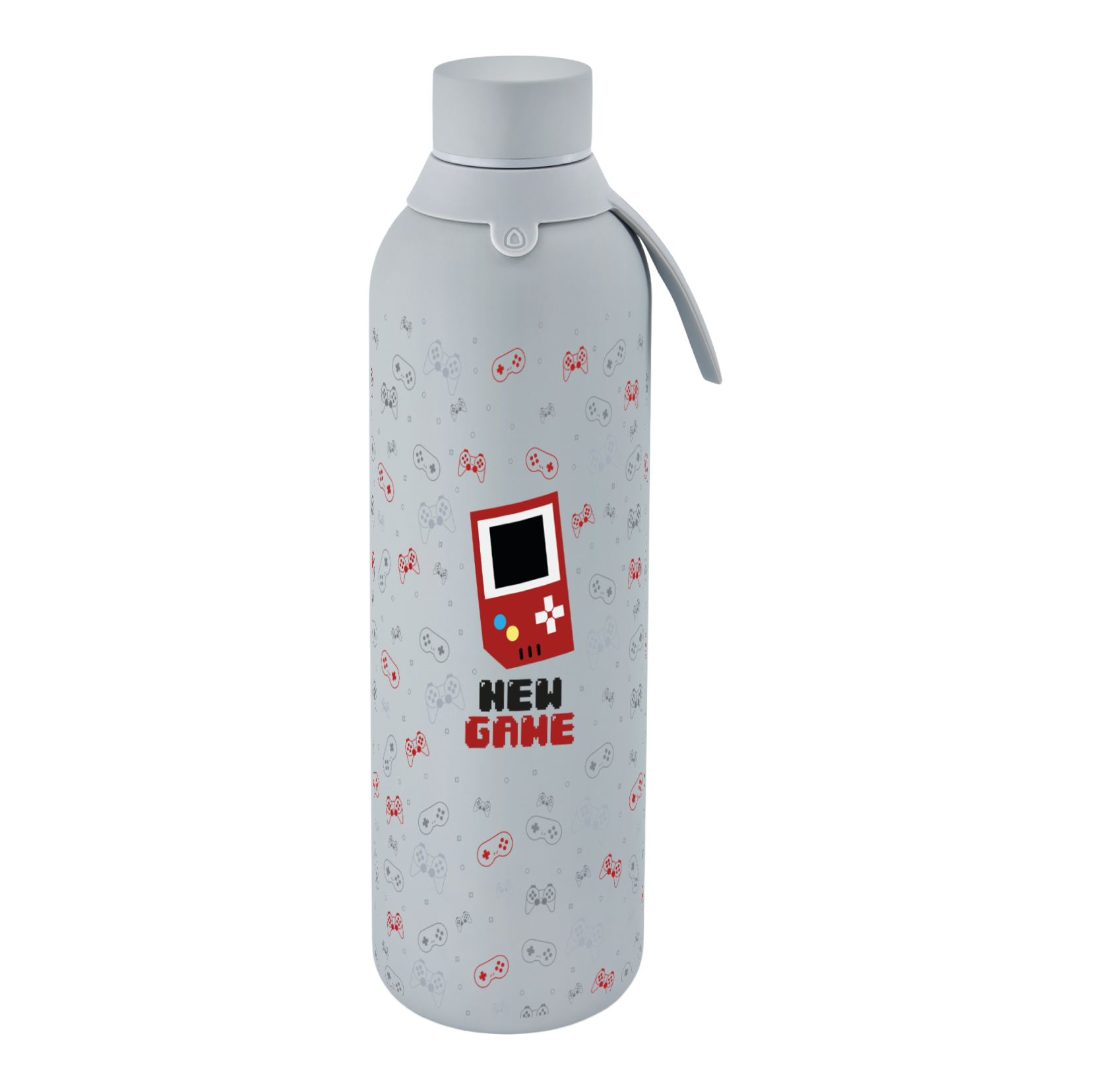 Botella Térmica de Acero Inoxidable con Interior Cerámico y Doble Tapón – Pixel Gaming | Aurea