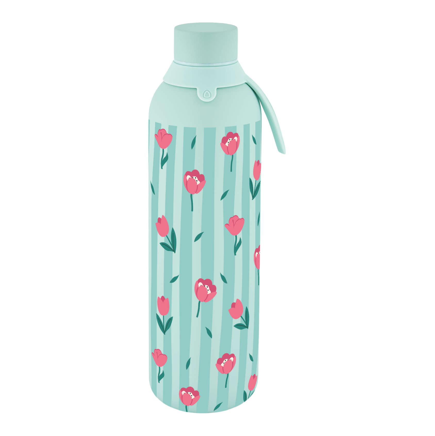 Botella Térmica de Acero Inoxidable con Interior Cerámico y Doble Tapón – Floral Picnic | Aurea