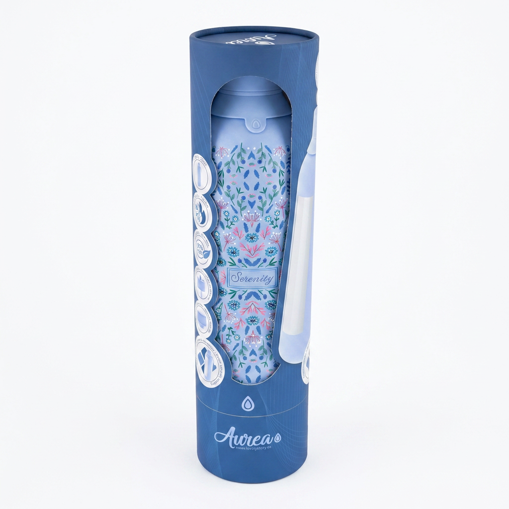 Botella Térmica de Acero Inoxidable con Interior Cerámico y Doble Tapón – Floral Essence | Aurea