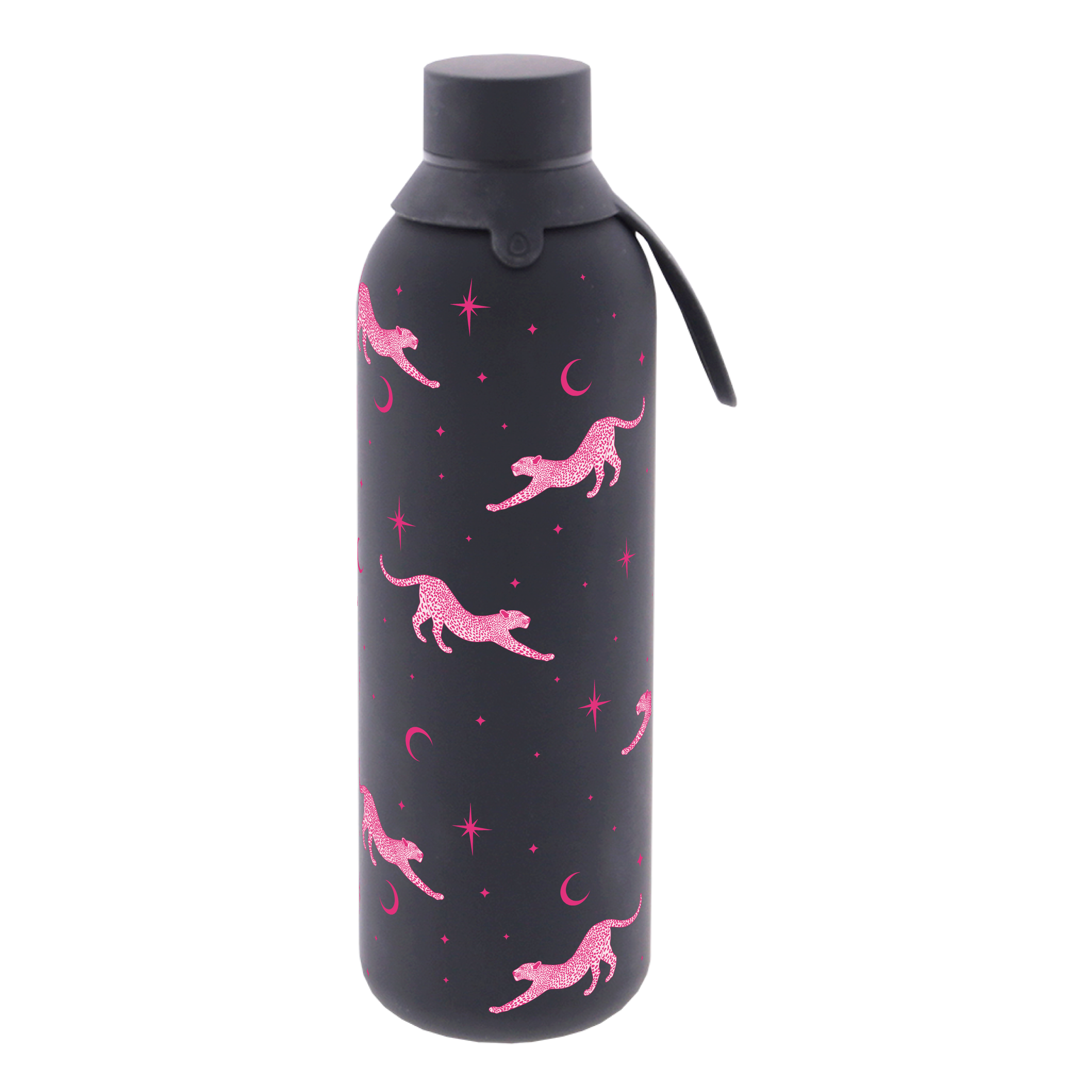 Botella Térmica de Acero Inoxidable con Interior Cerámico y Doble Tapón – Mystic Leopard | Aurea