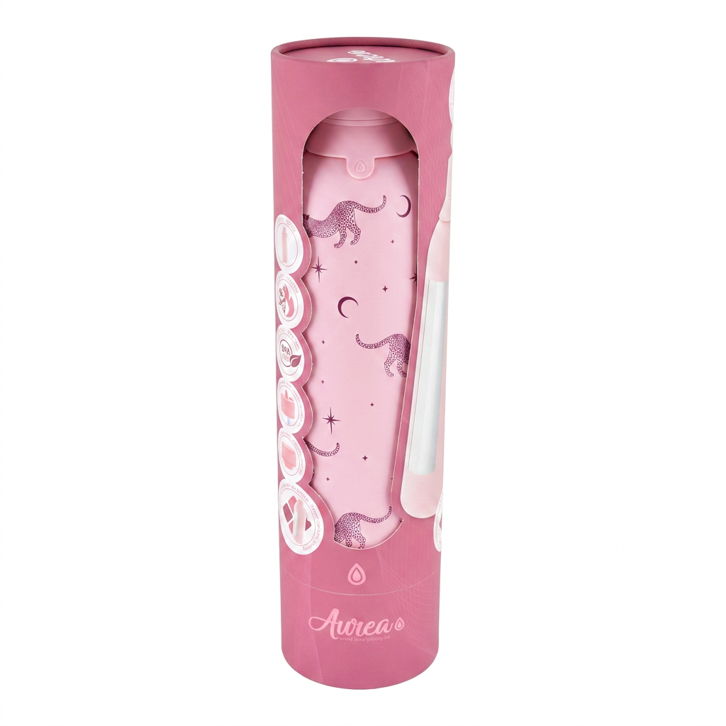 Botella Térmica de Acero Inoxidable con Interior Cerámico y Doble Tapón – Mystic Leopard | Aurea