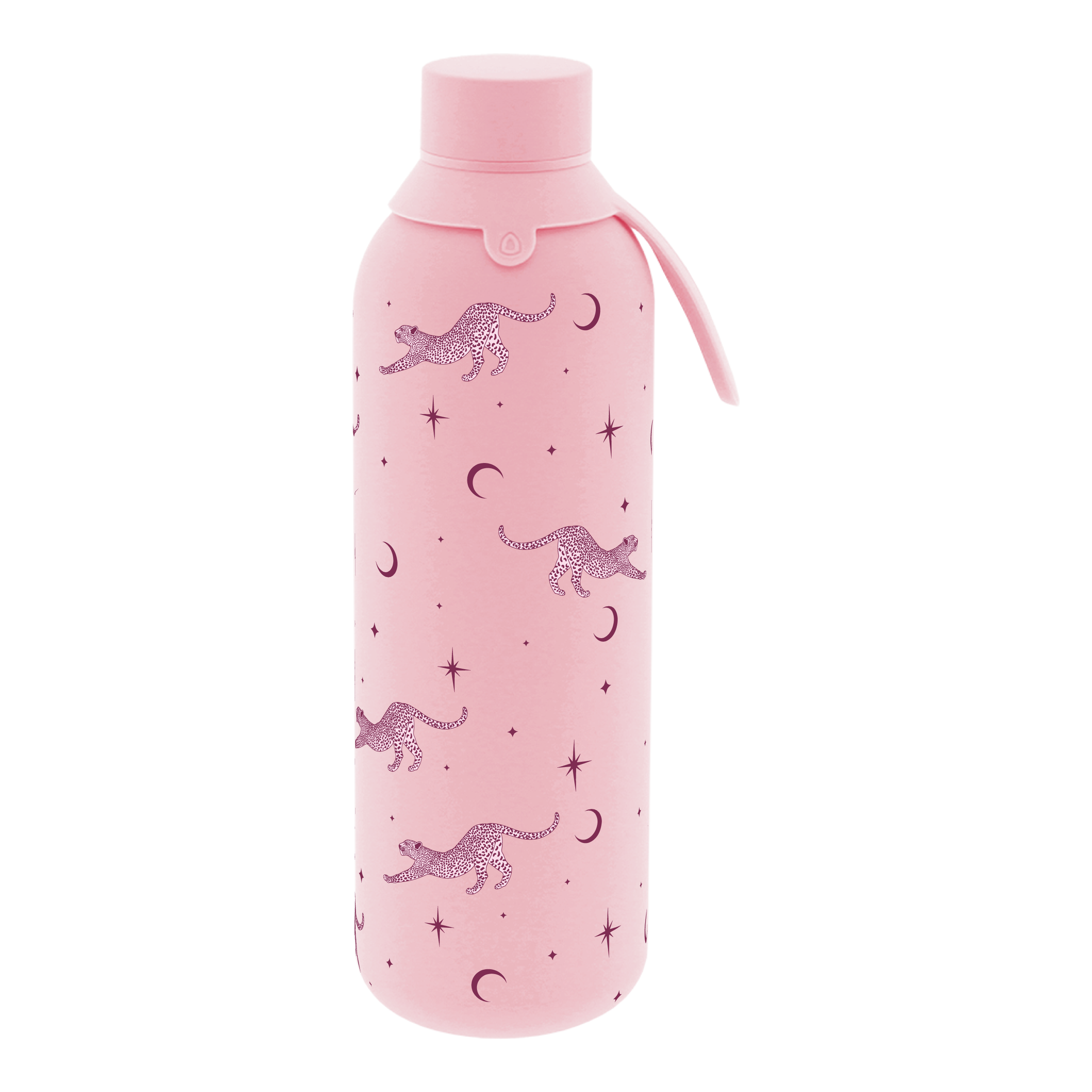 Botella Térmica de Acero Inoxidable con Interior Cerámico y Doble Tapón – Mystic Leopard | Aurea