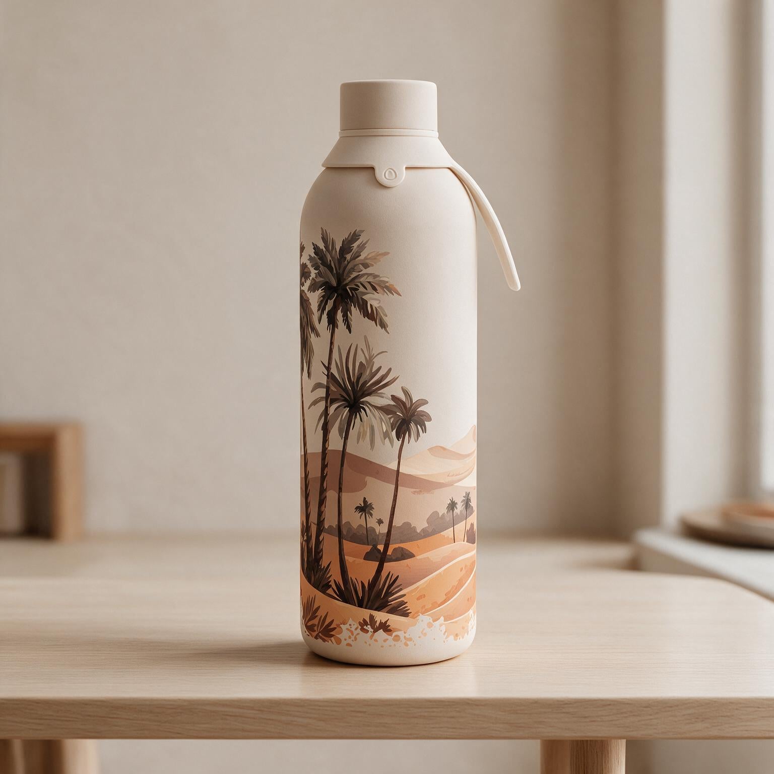 Botella Térmica de Acero Inoxidable con Interior Cerámico y Doble Tapón – Travel Dreams | Aurea