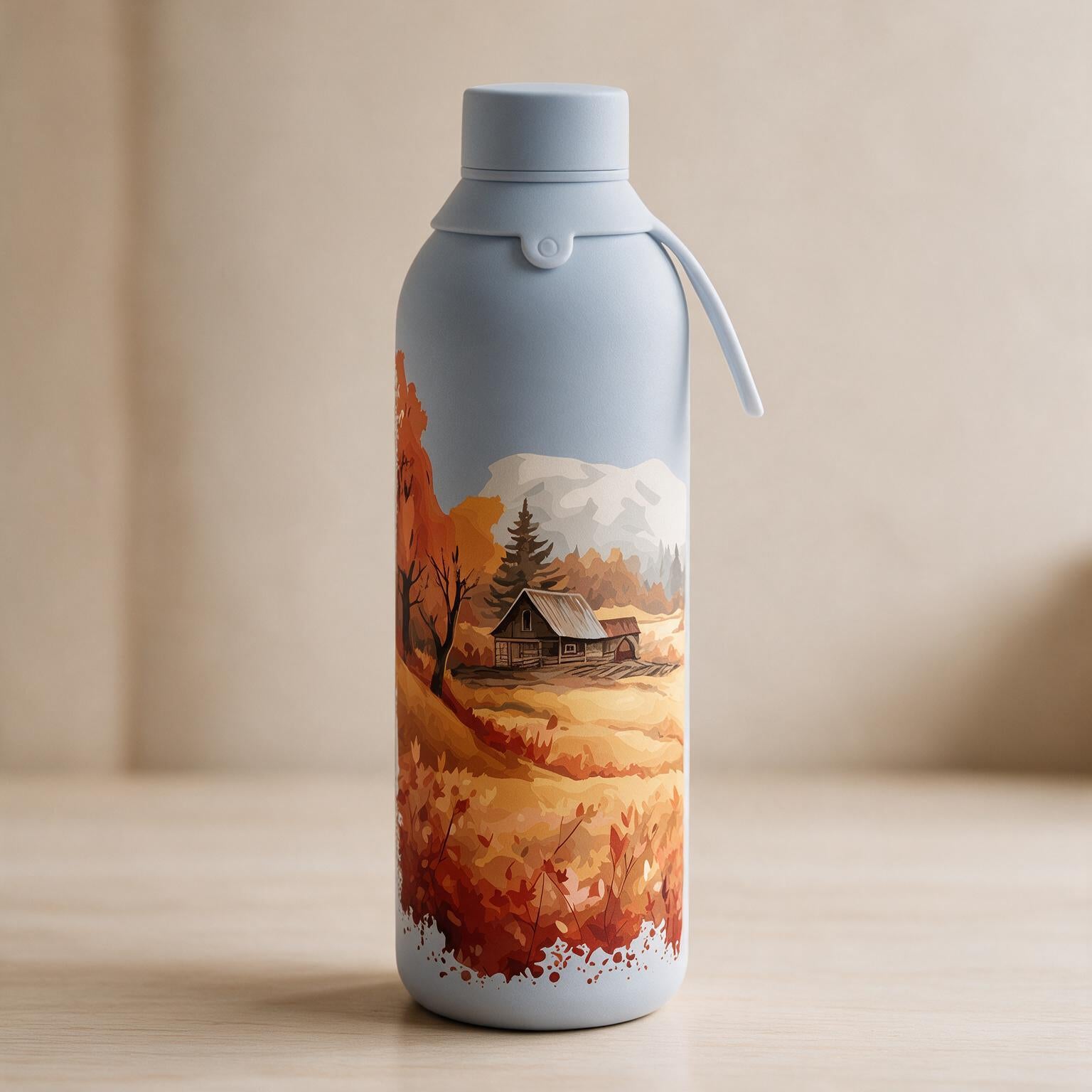 Botella Térmica de Acero Inoxidable con Interior Cerámico y Doble Tapón – Travel Dreams | Aurea