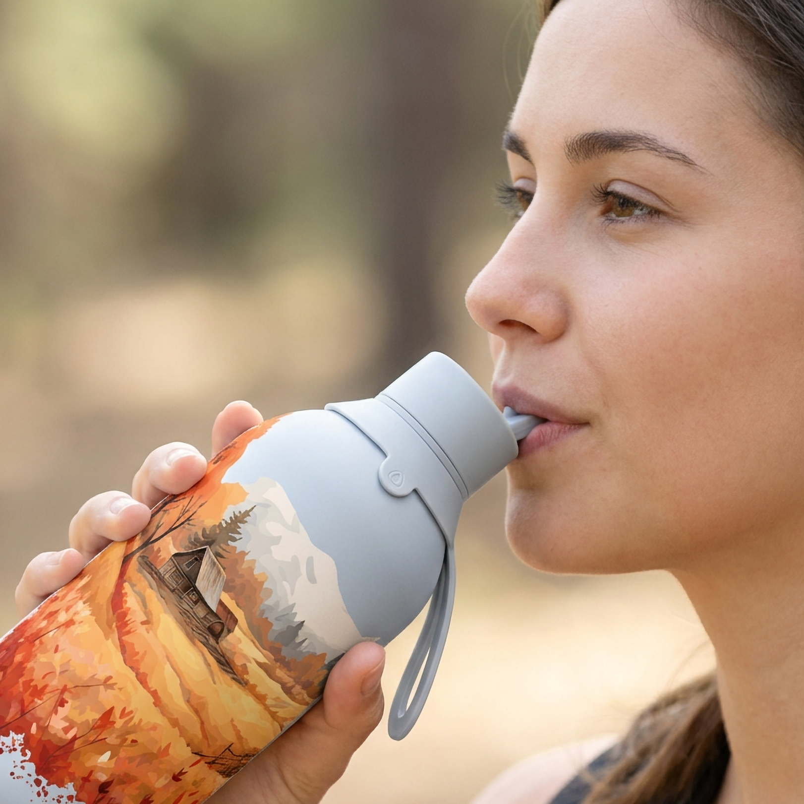 Botella Térmica de Acero Inoxidable con Interior Cerámico y Doble Tapón – Travel Dreams | Aurea