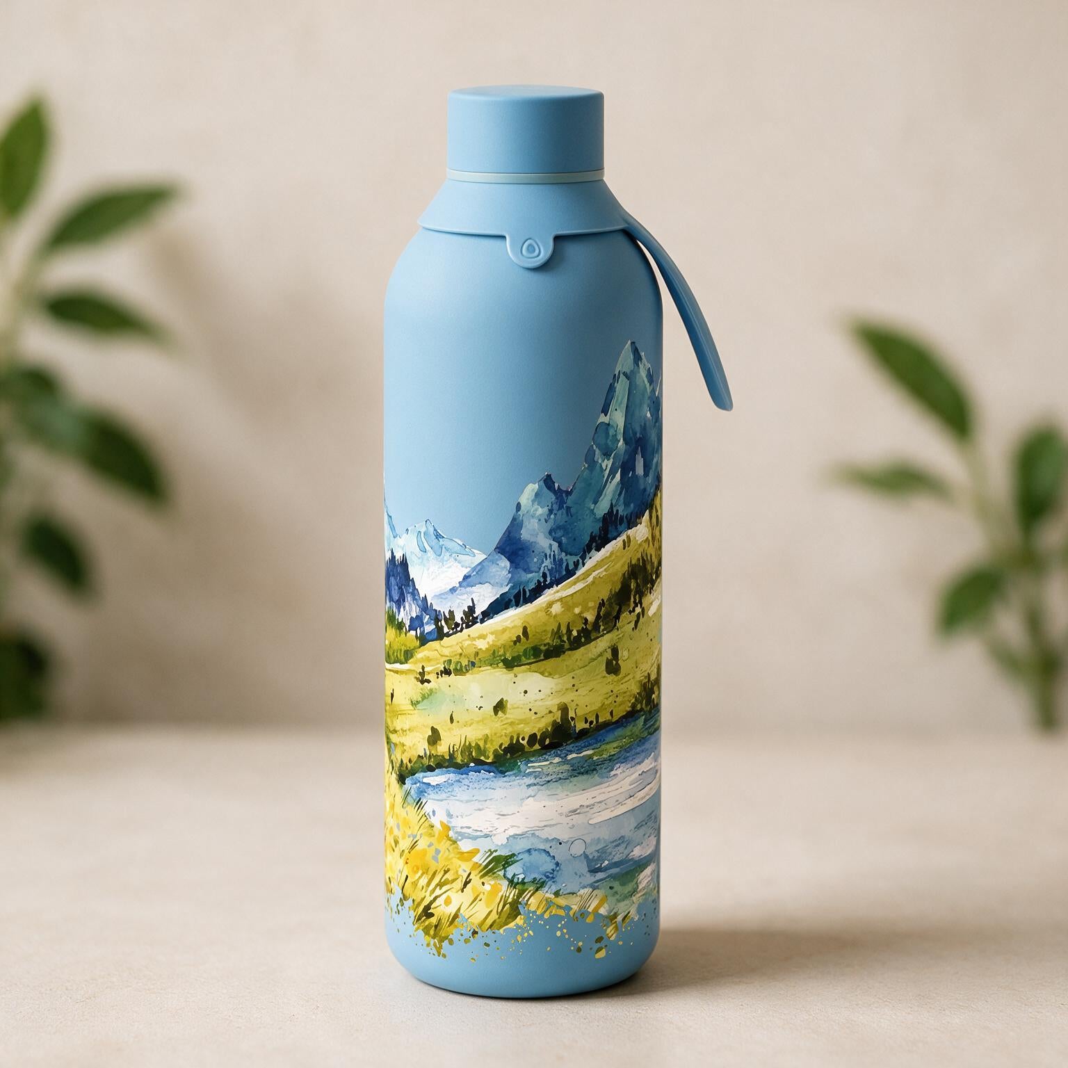 Botella Térmica de Acero Inoxidable con Interior Cerámico y Doble Tapón – Travel Dreams | Aurea