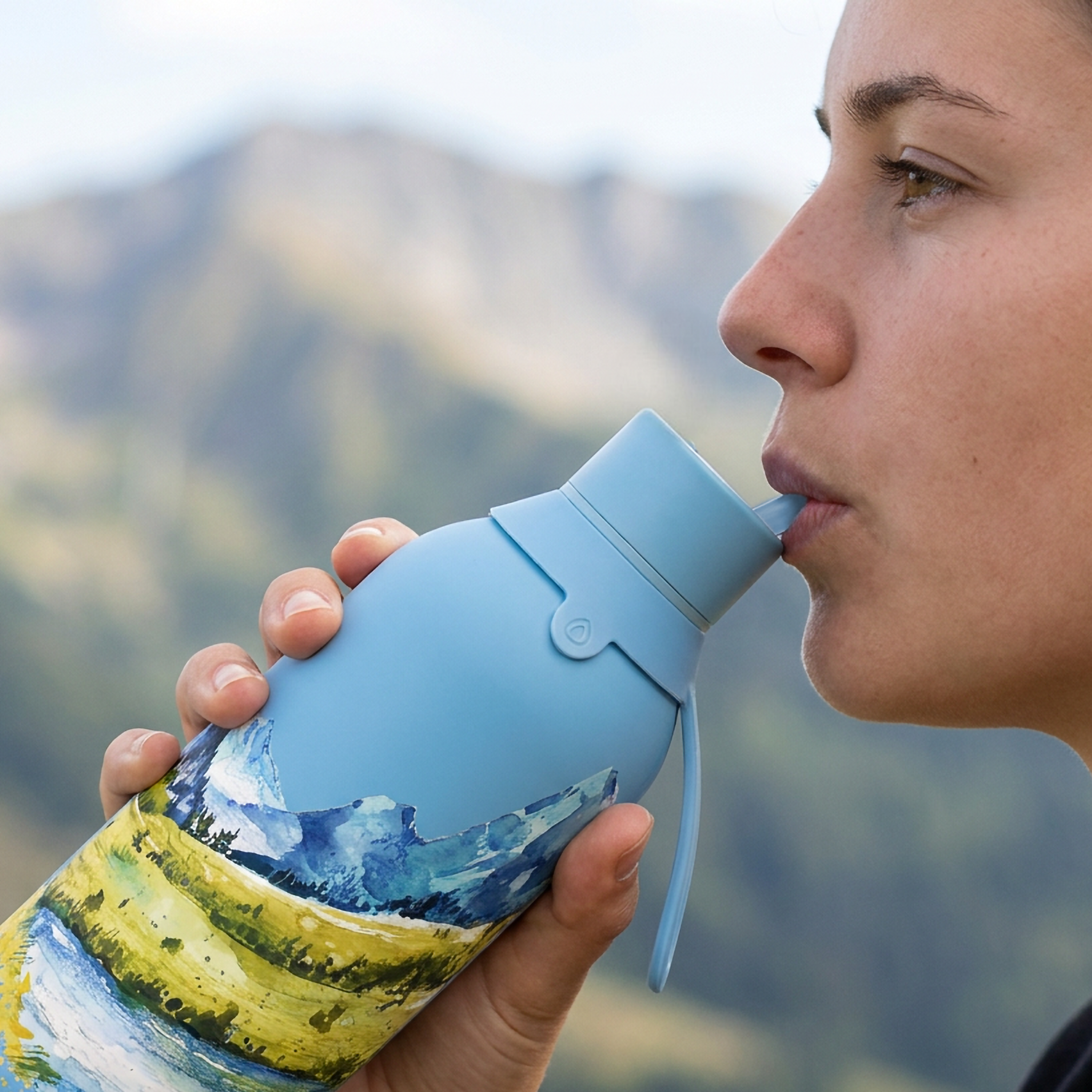 Botella Térmica de Acero Inoxidable con Interior Cerámico y Doble Tapón – Travel Dreams | Aurea