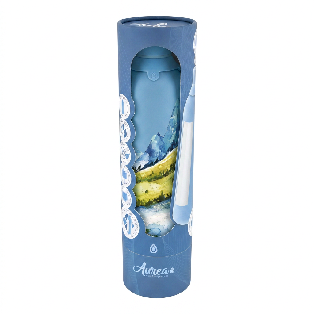Botella Térmica de Acero Inoxidable con Interior Cerámico y Doble Tapón – Travel Dreams | Aurea