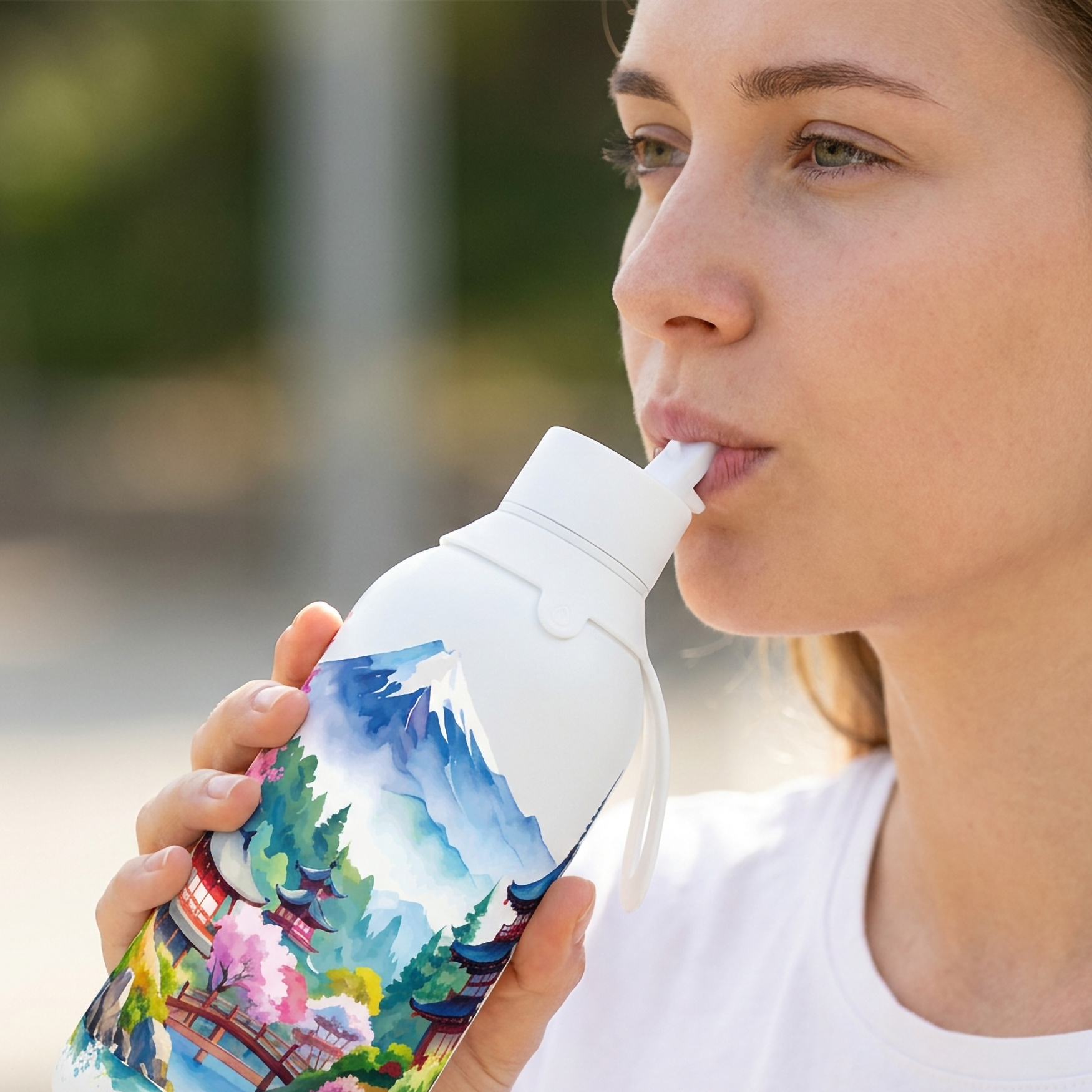 Botella Térmica de Acero Inoxidable con Interior Cerámico y Doble Tapón – Travel Dreams | Aurea