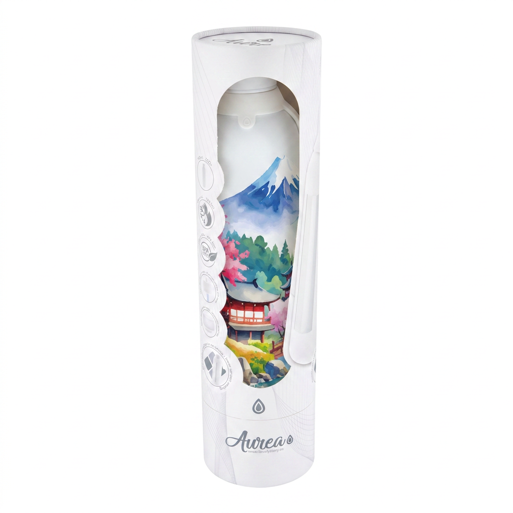 Botella Térmica de Acero Inoxidable con Interior Cerámico y Doble Tapón – Travel Dreams | Aurea