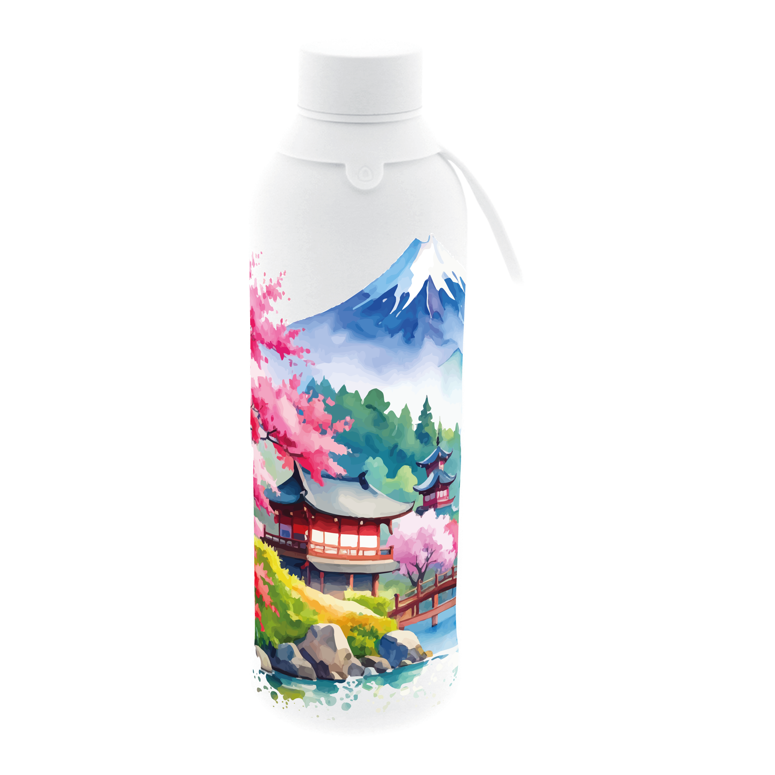 Botella Térmica de Acero Inoxidable con Interior Cerámico y Doble Tapón – Travel Dreams | Aurea