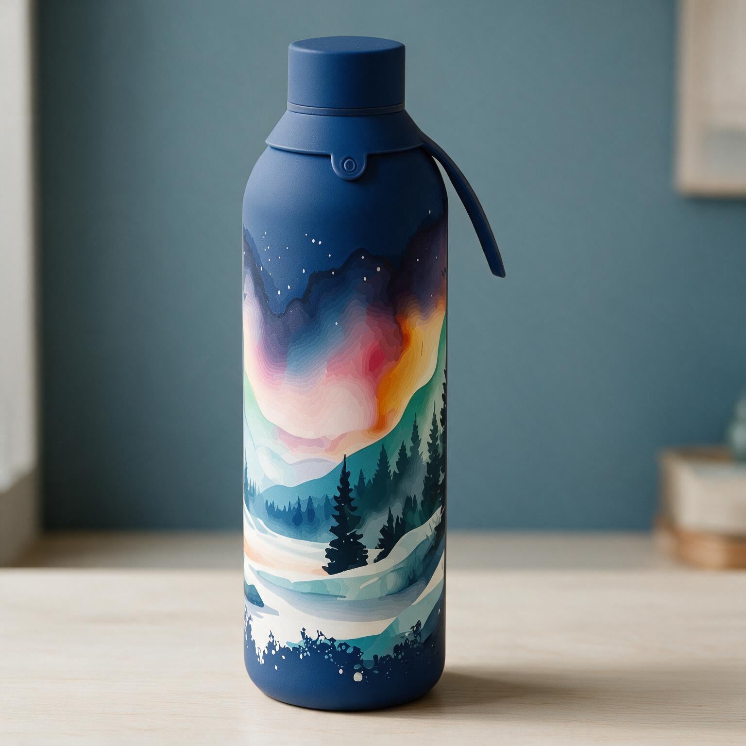 Botella Térmica de Acero Inoxidable con Interior Cerámico y Doble Tapón – Travel Dreams | Aurea