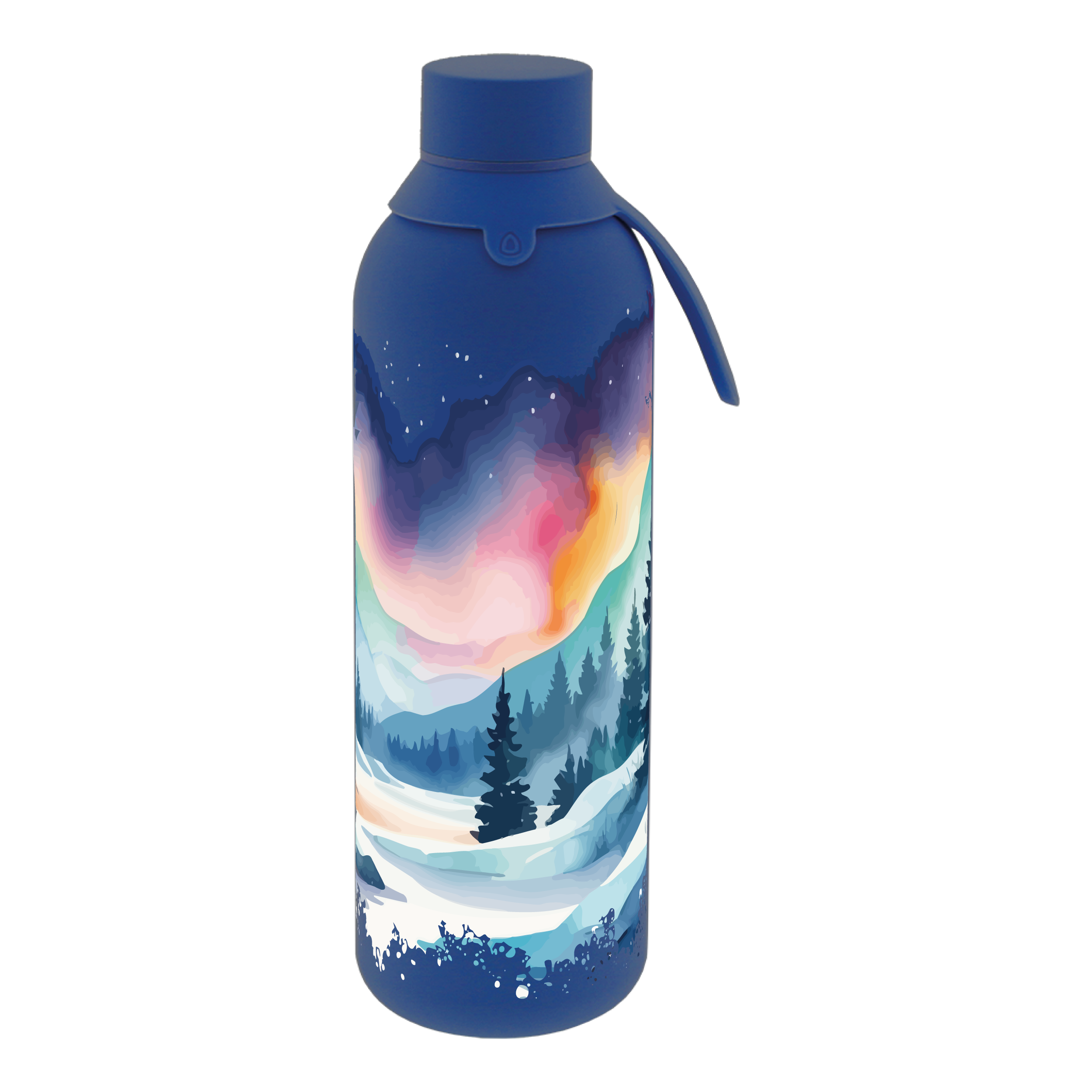 Botella Térmica de Acero Inoxidable con Interior Cerámico y Doble Tapón – Travel Dreams | Aurea