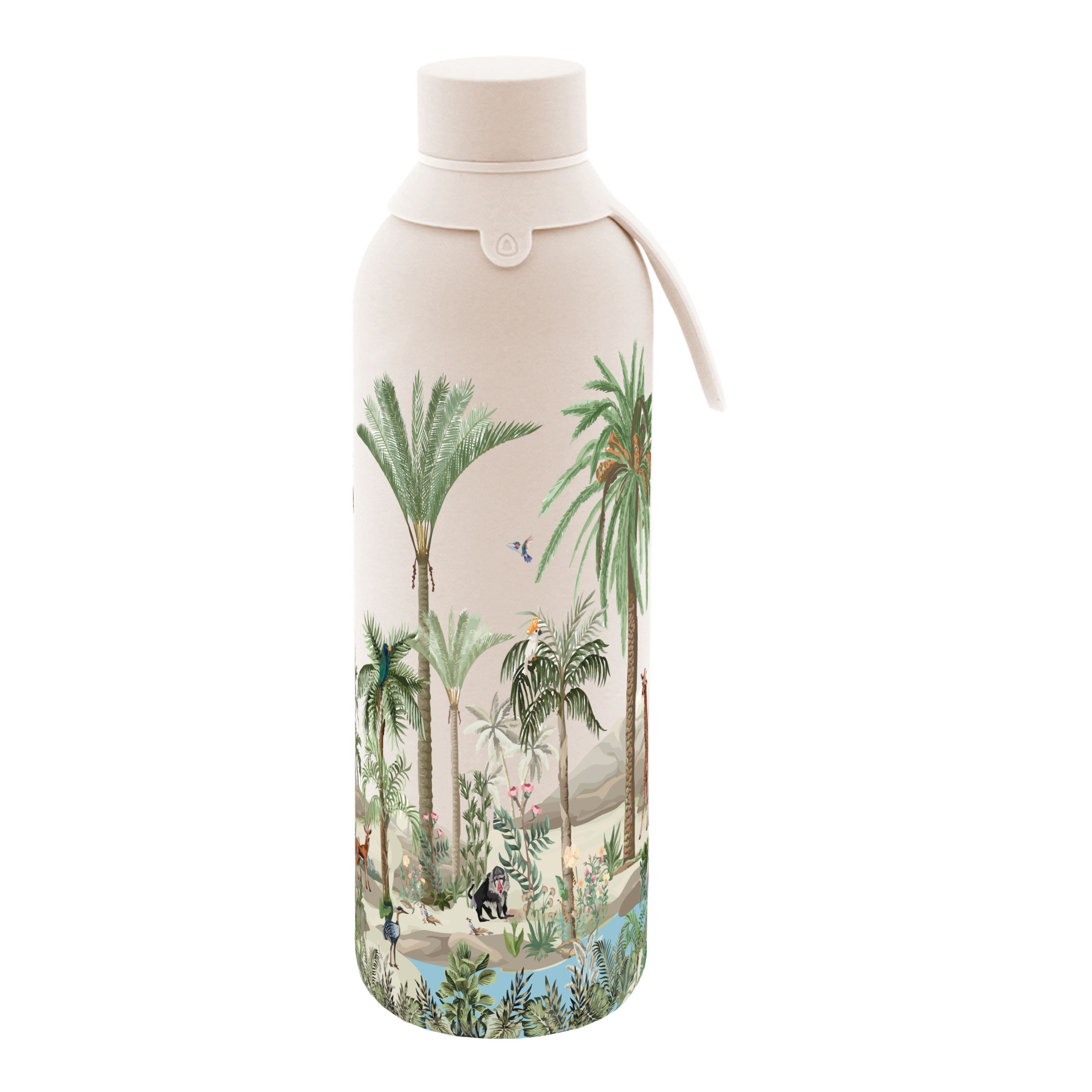 Botella Térmica de Acero Inoxidable con Interior Cerámico y Doble Tapón – Wild Paradise | Aurea