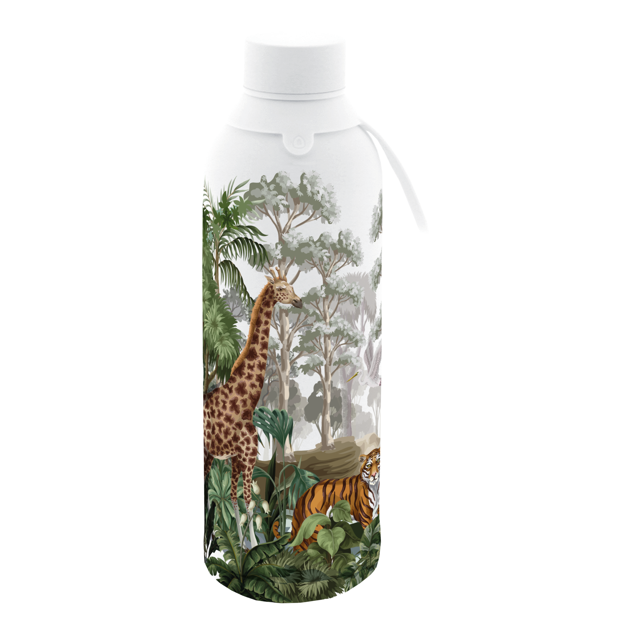 Botella Térmica de Acero Inoxidable con Interior Cerámico y Doble Tapón – Wild Paradise | Aurea